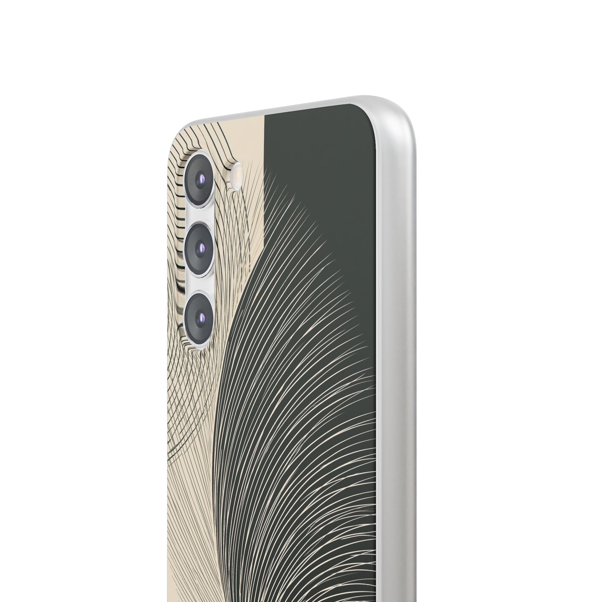 Beige Lite Phone Case for Samsung - Obsidian Cream Plume