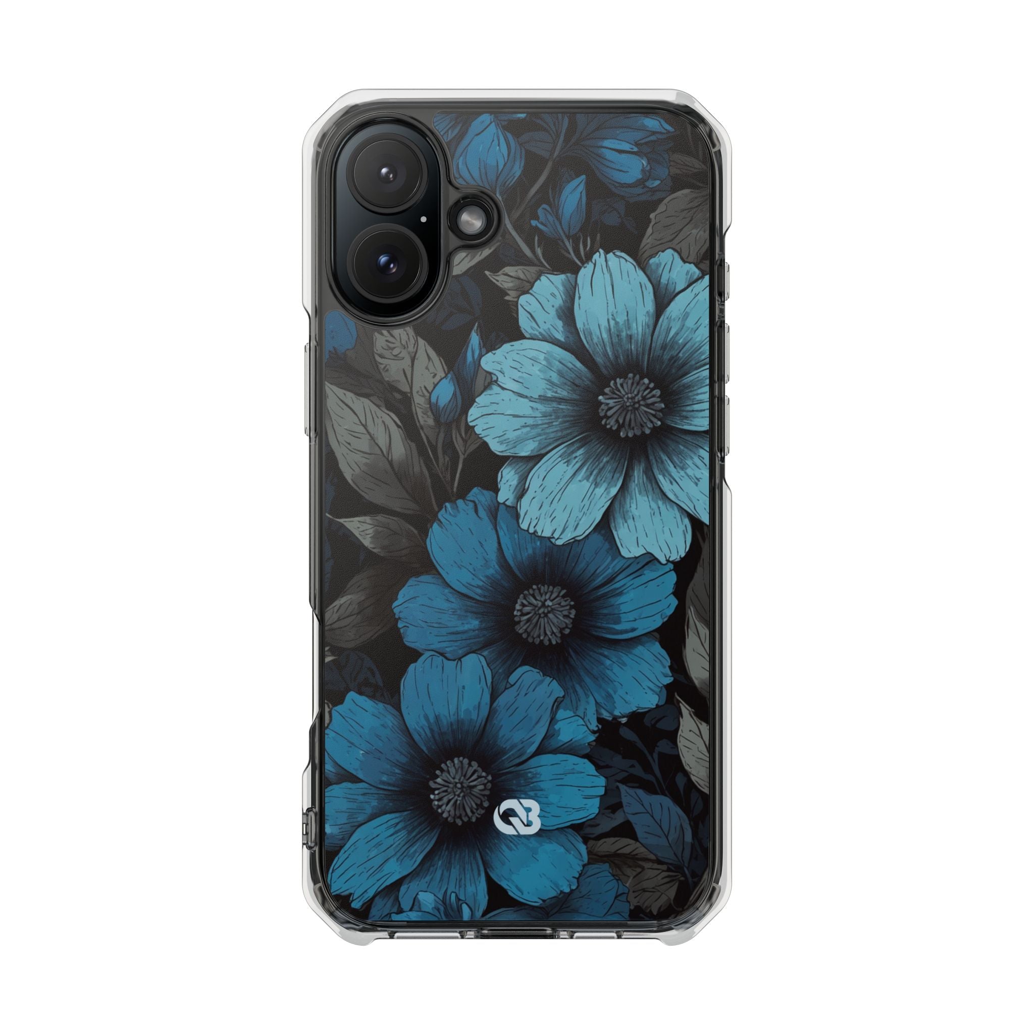 Obsidian Blue Petals · Impact Telefoncover til iPhone · Magsafe