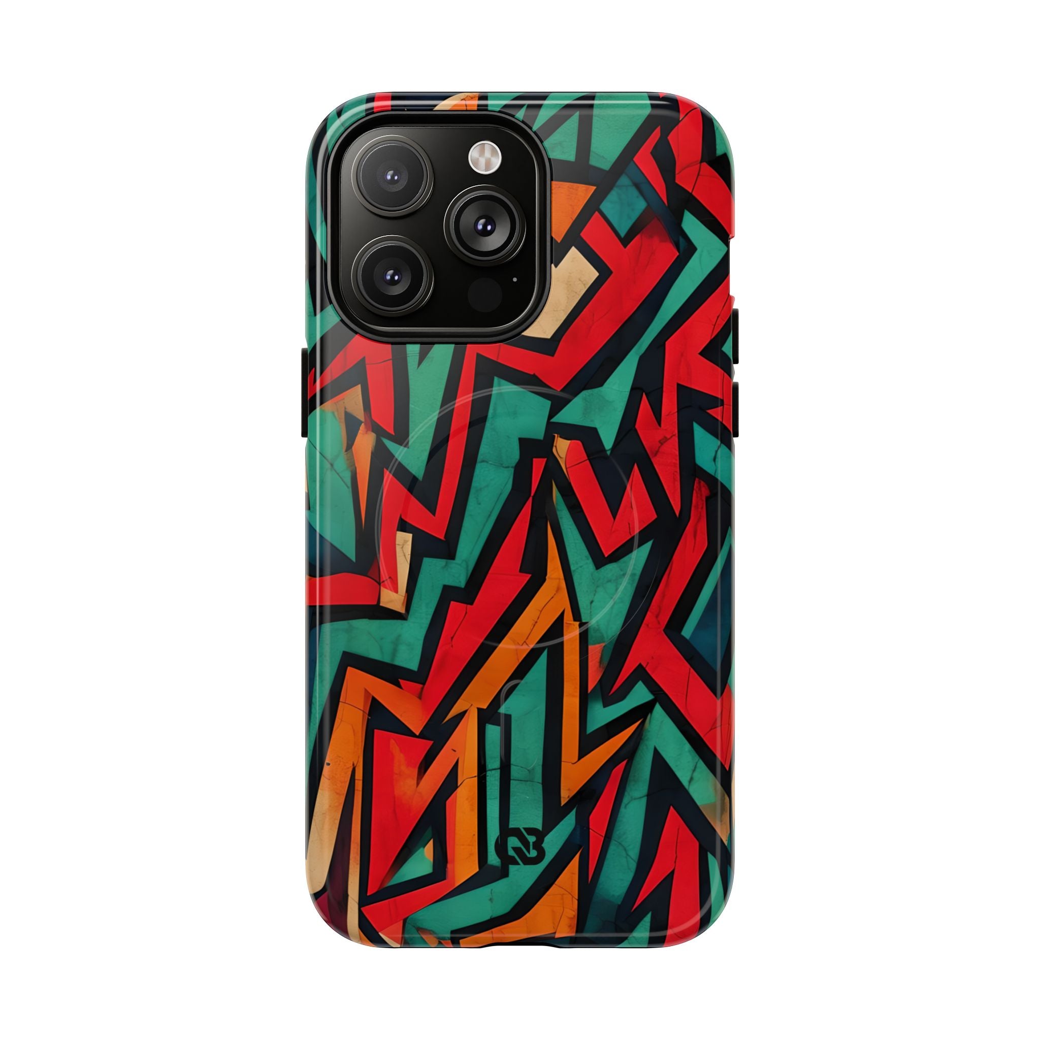 Jagged Teal Static · Tough+ Magsafe