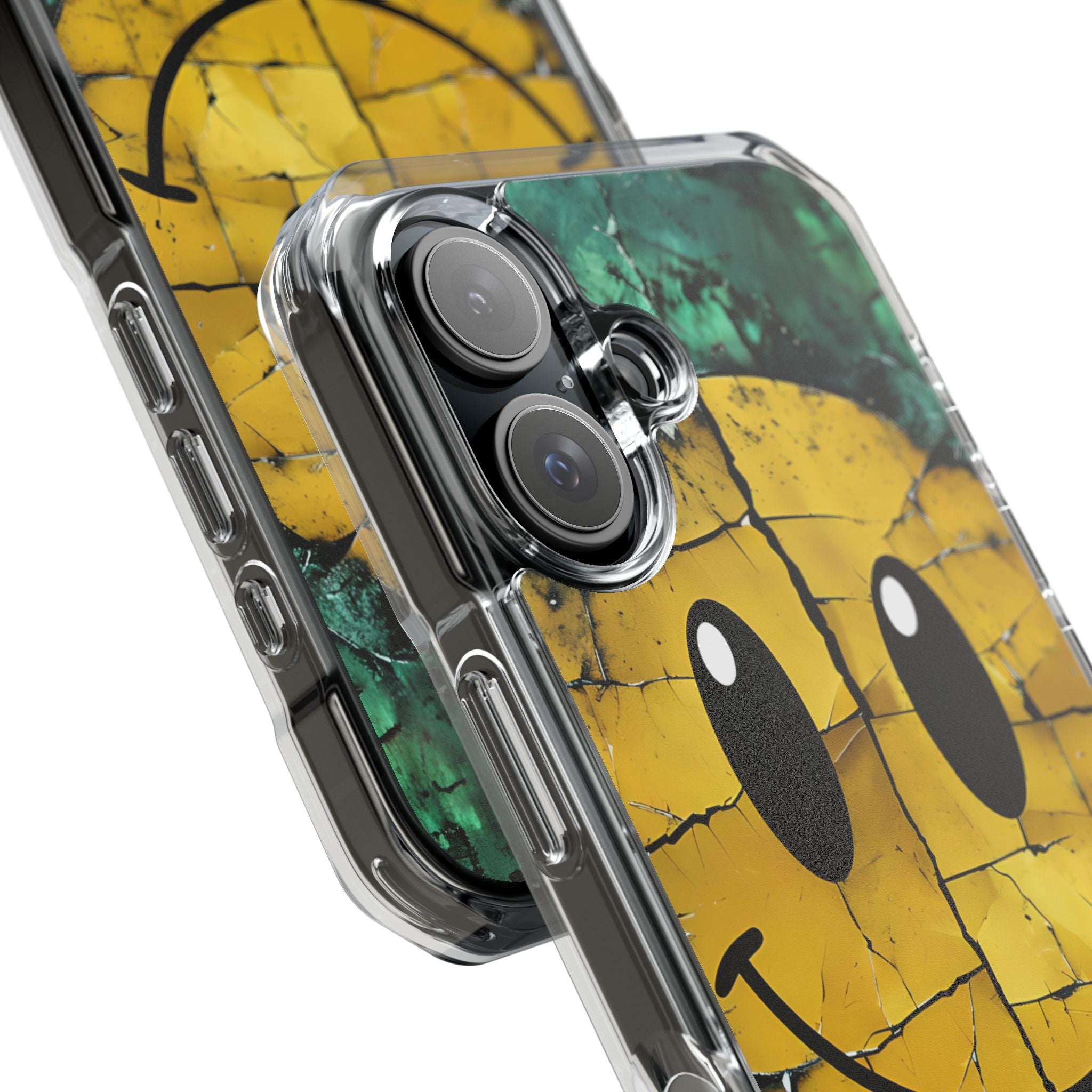 Cracked Smiley iPhone 16 Case - Impact - CASE•BOB
