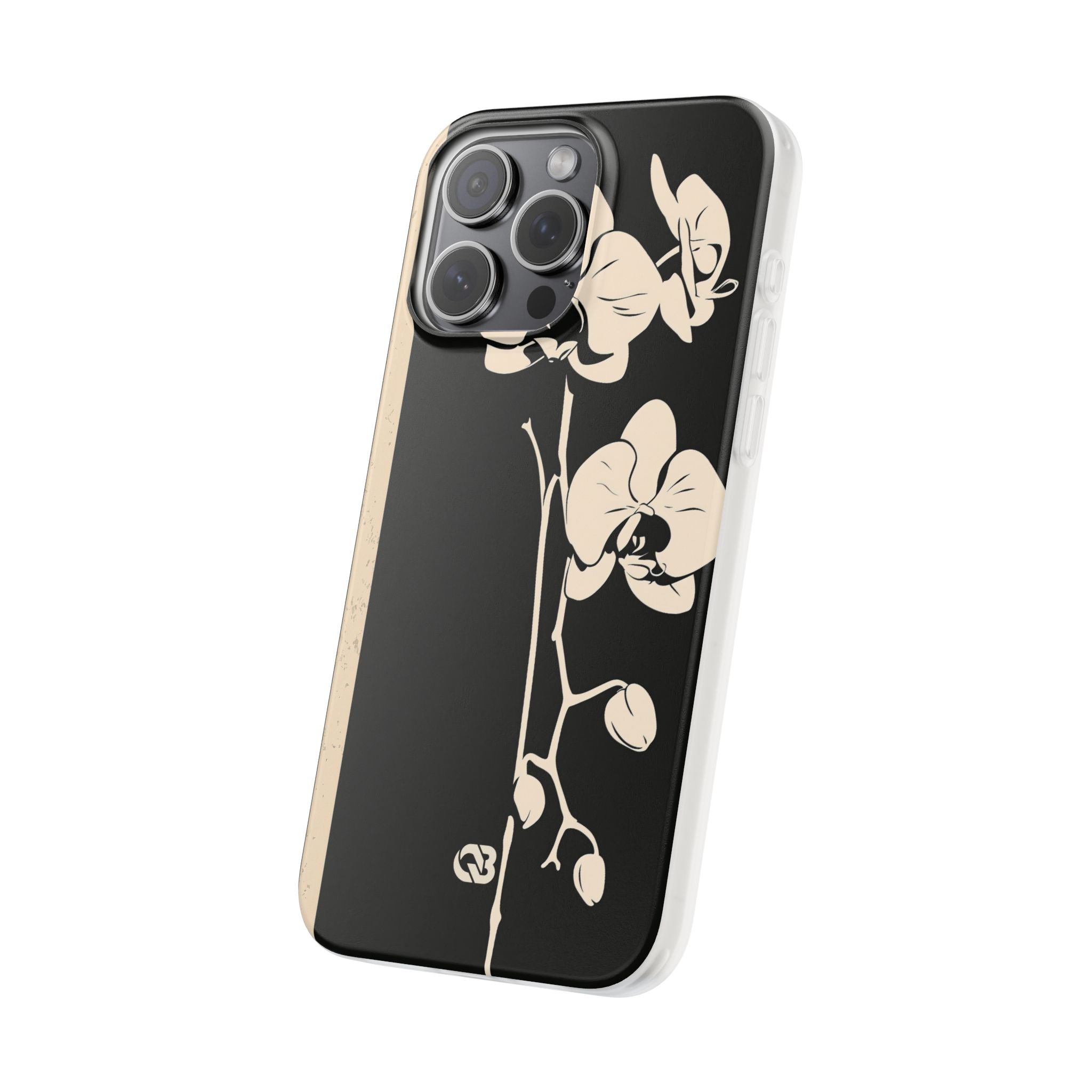 Black Lite Phone Case for iPhone - Obsidian Bone Orchid
