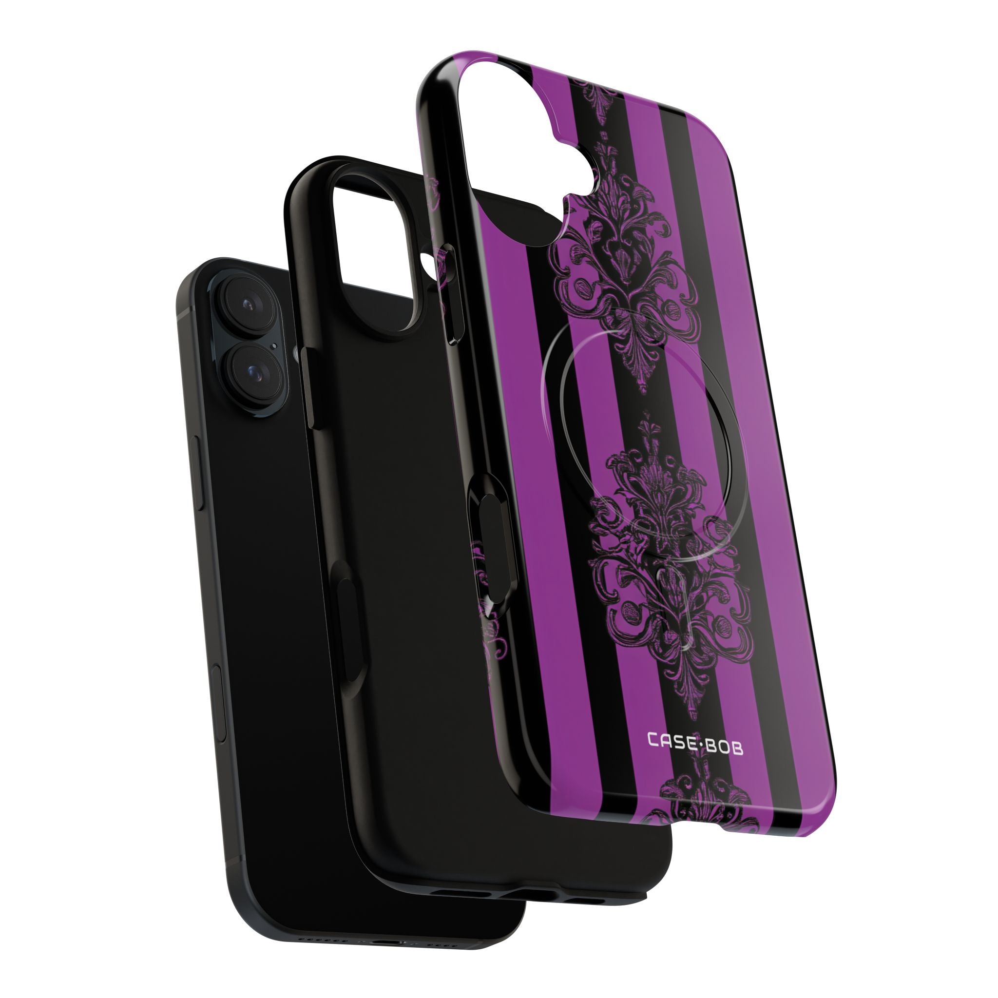 Damask Elegance Purple iPhone 16 Plus Case - Tough+