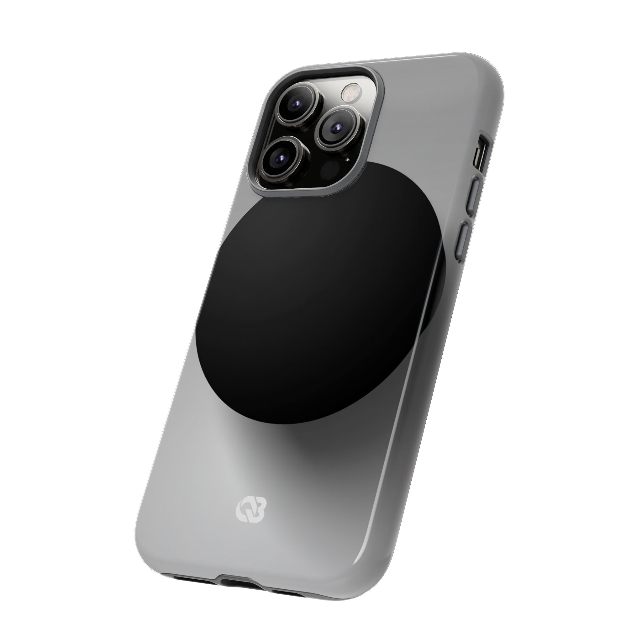 Grey Tough Phone Case for iPhone - Matte Onyx Sphere