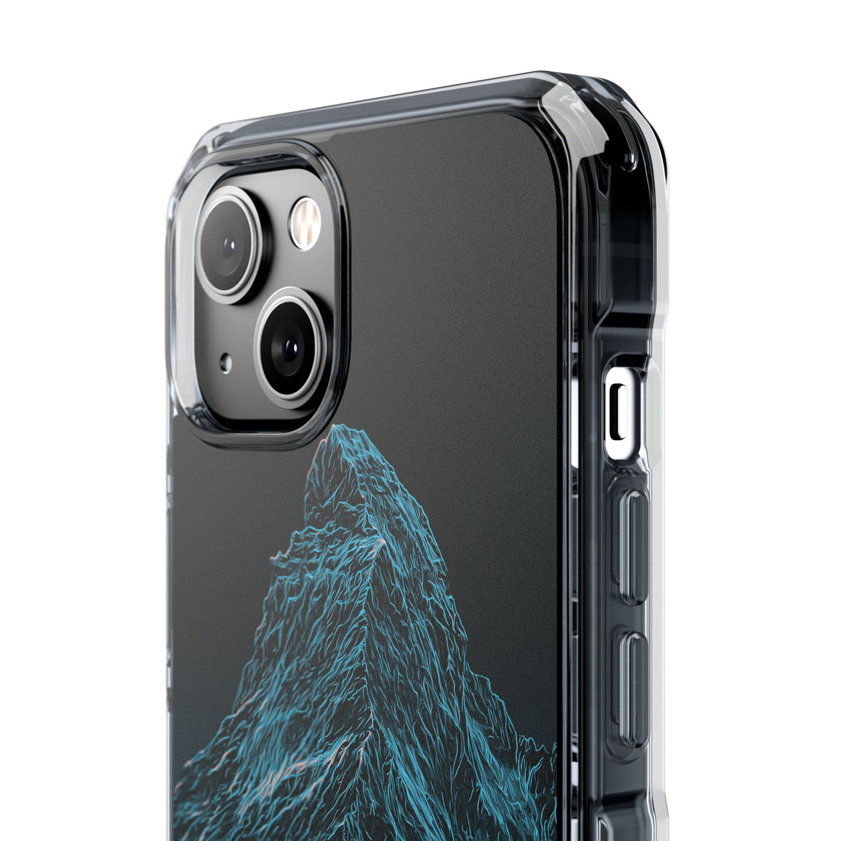 Glacial Alpine Peak · Clear Impact Magnetic Phone Case for iPhone · Blue