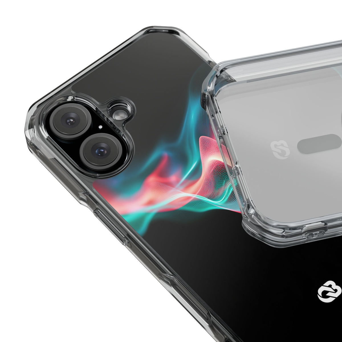 Digital Frequency · Clear Impact Magnetic Phone Case for iPhone · Black