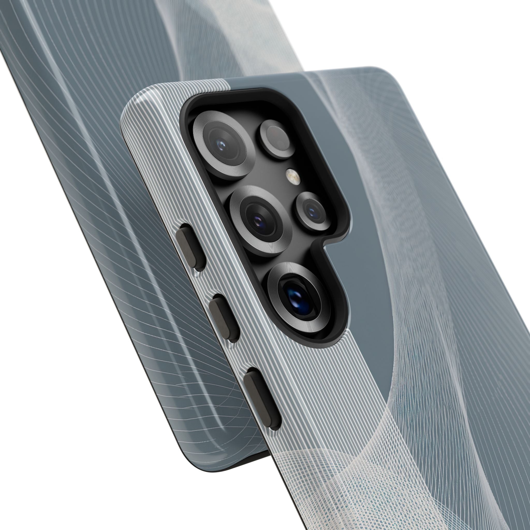 Grey Tough Phone Case for Samsung - Slate Mesh Horizon