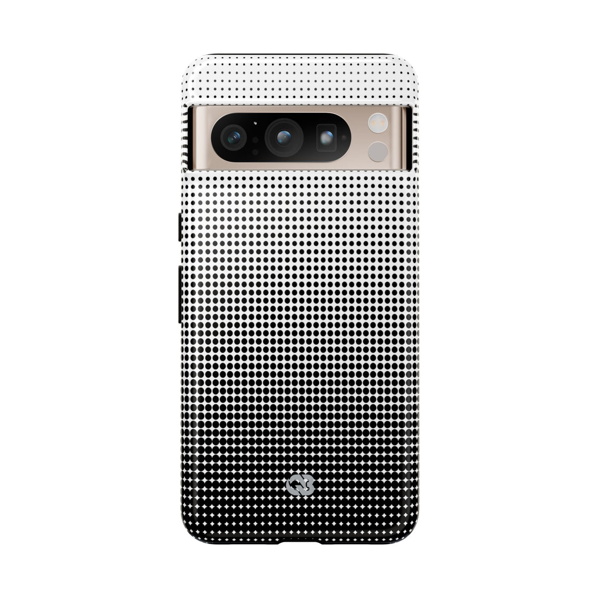 Black Tough Phone Case for Google Pixel - Obsidian Halftone Flux