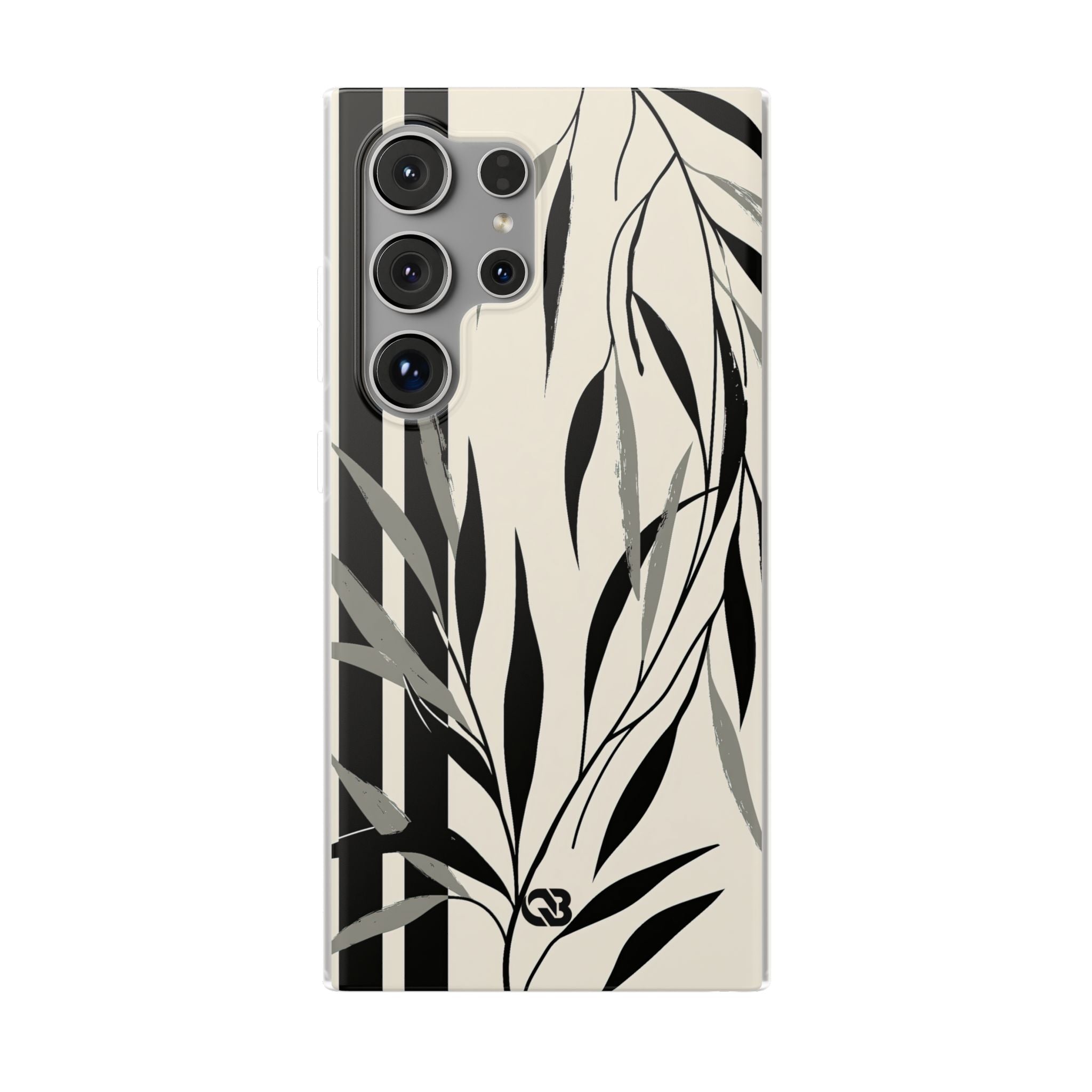 Beige Lite Phone Case for Samsung - Soot Leaf Sketch