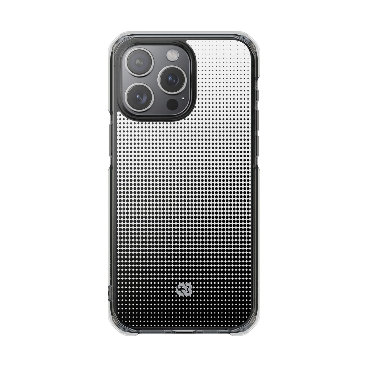Black Impact MagSafe Phone Case for iPhone - Obsidian Halftone Flux