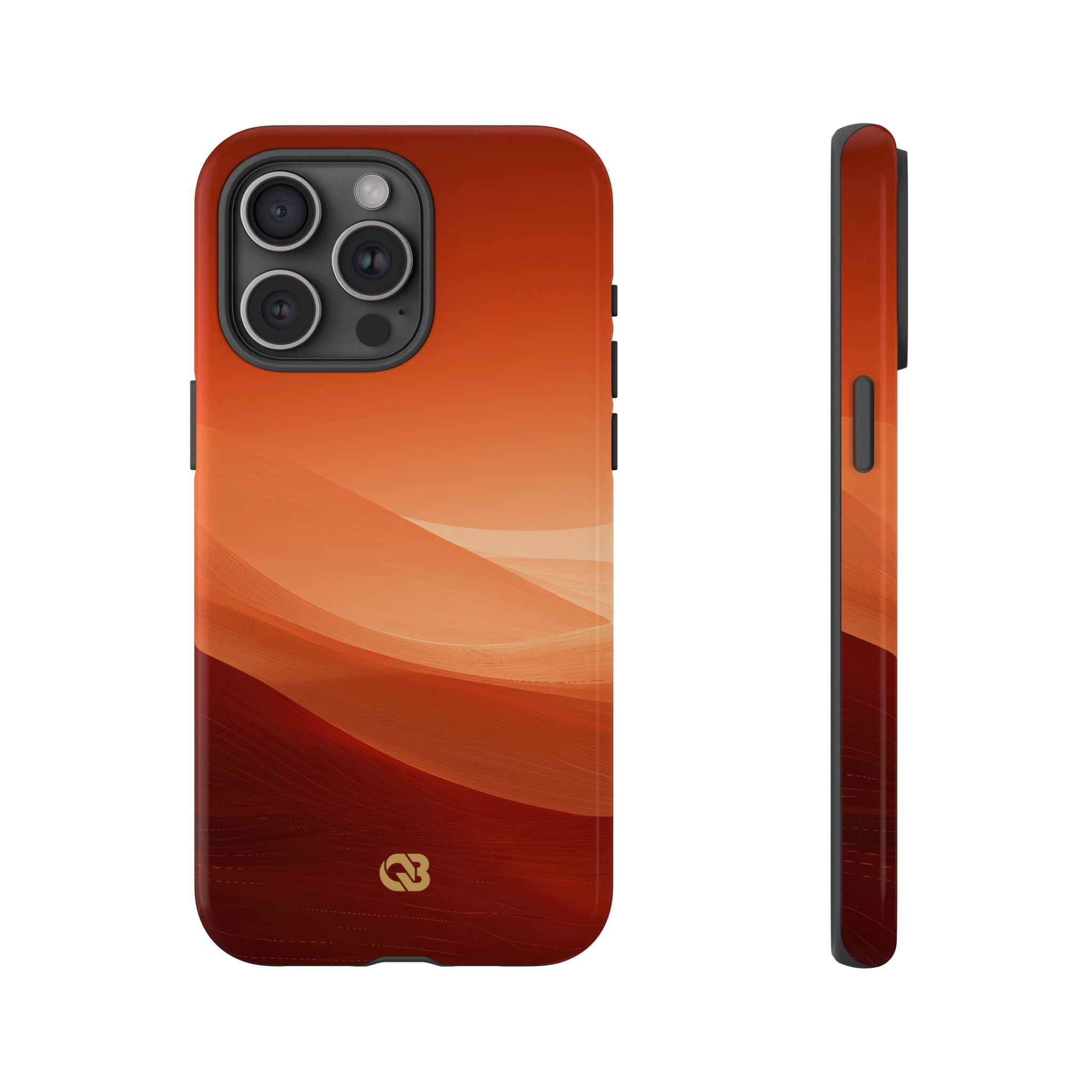 Orange Tough Phone Case for iPhone - Crimson Dune Gradient