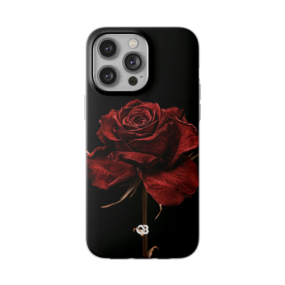 Crimson Noir Rose · Lite Phone Case for iPhone · Black