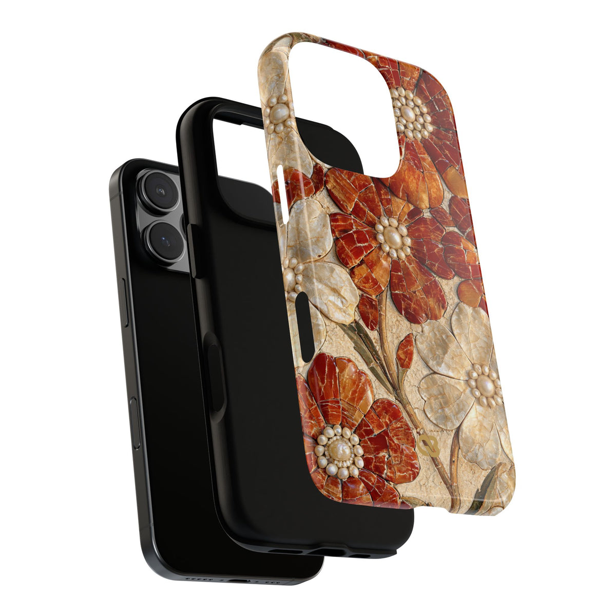 Carnelian Pearl Bloom · Tough Phone Case for iPhone · Orange
