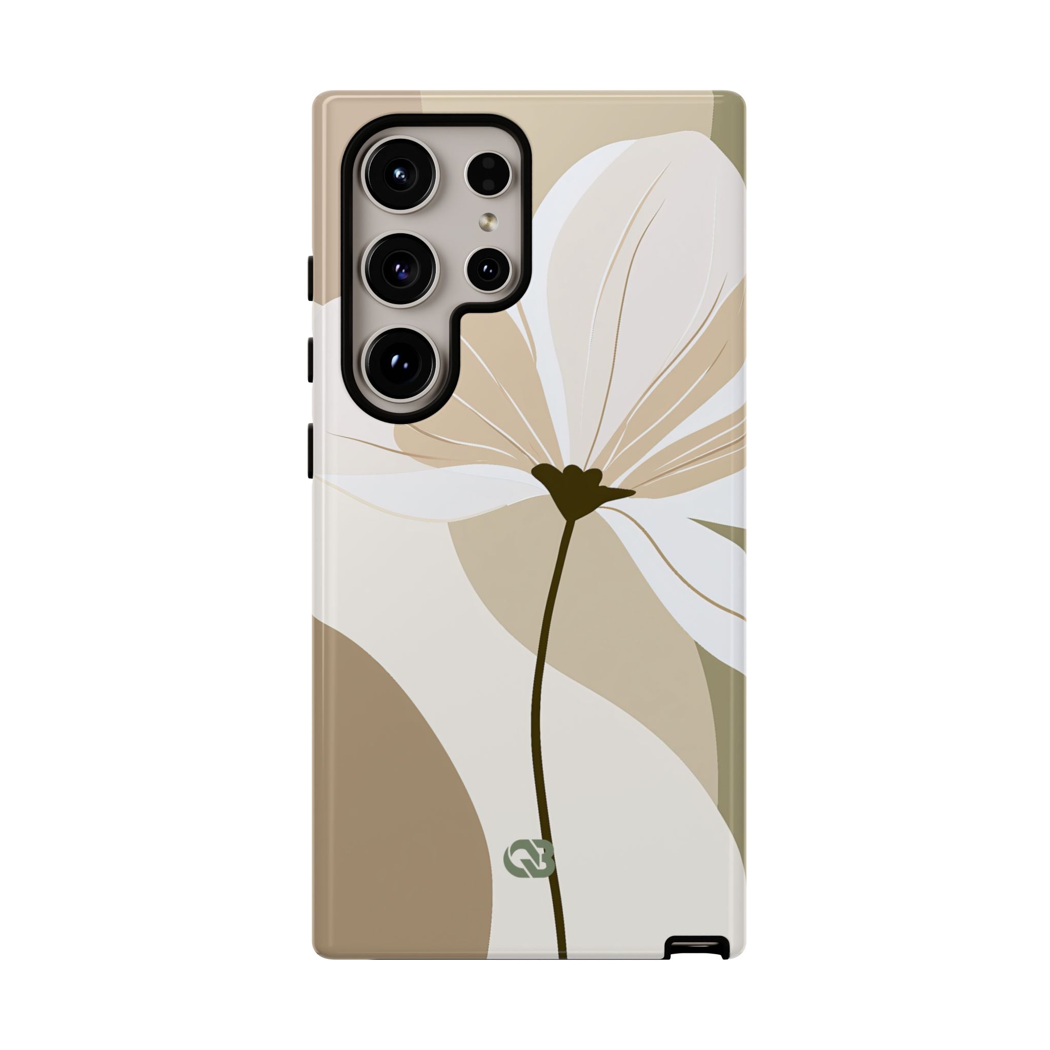 Beige Tough Phone Case for Samsung - Sage Linen Magnolia