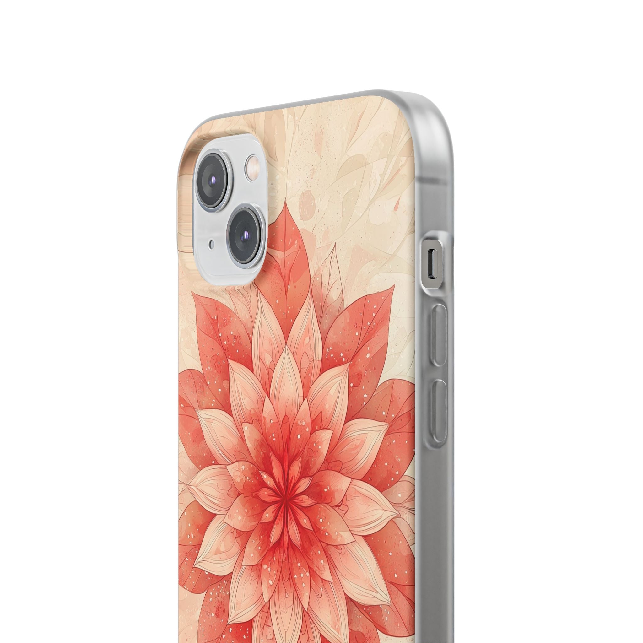 Coral Layered Bloom · Soft Phone Case for iPhone