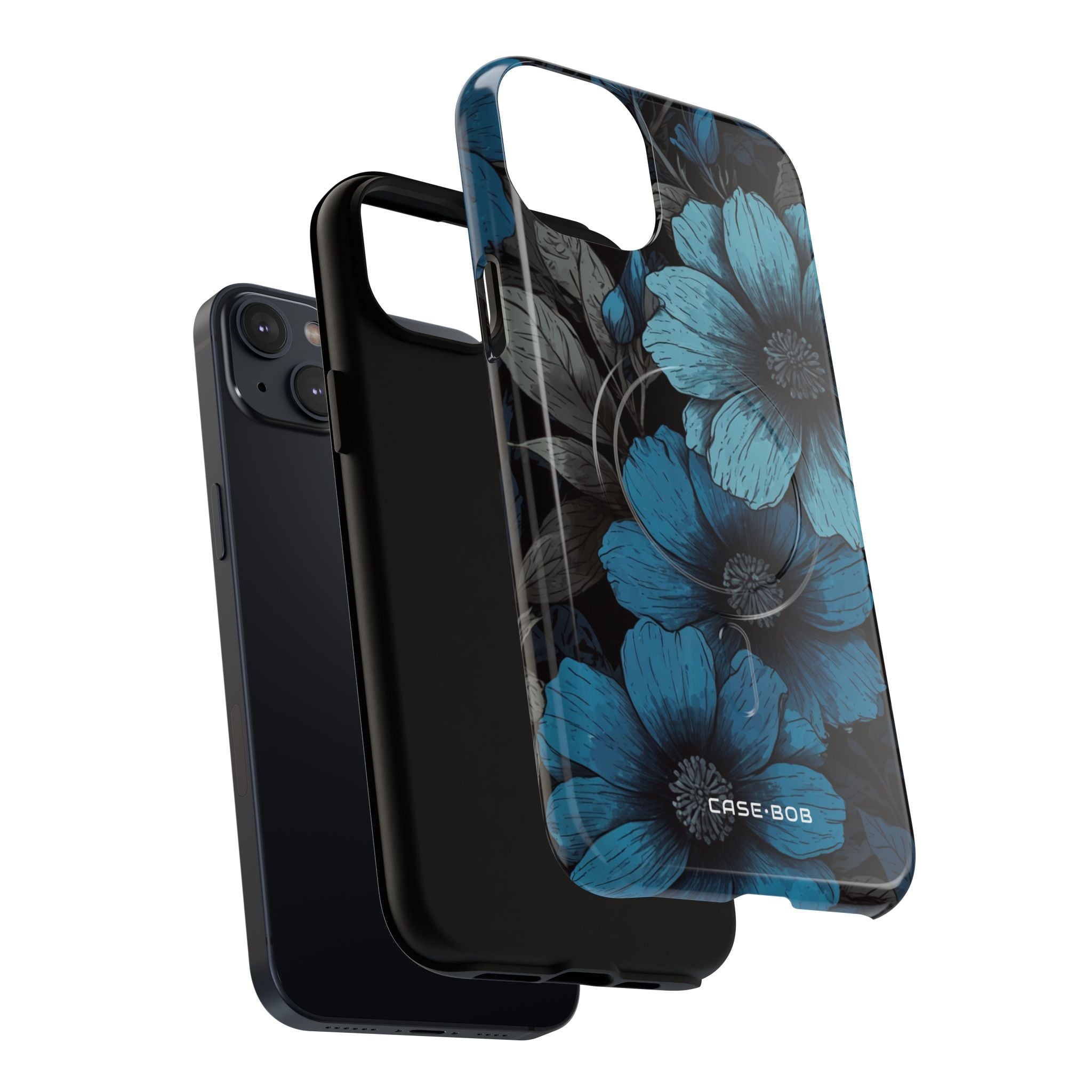 Blue Petal Radiance iPhone 14 Plus Case - Tough+