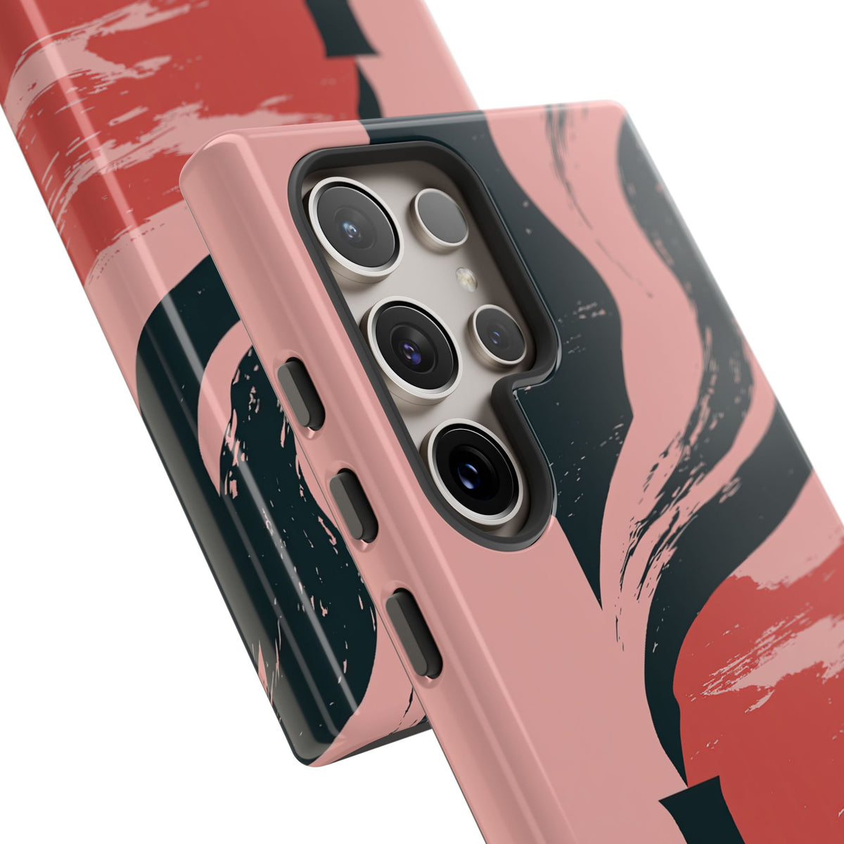 Pink Tough Phone Case for Samsung - Cinder Rose Plume