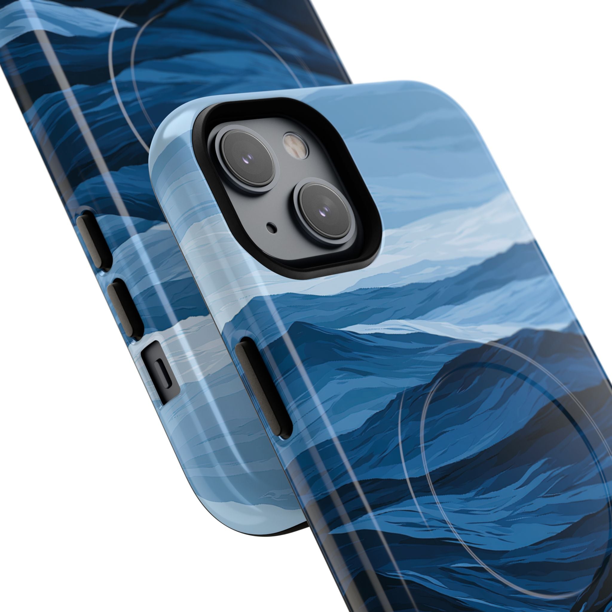 Blue Tough 2.0 Magsafe Phone Case for iPhone - Cobalt Ridge Tides