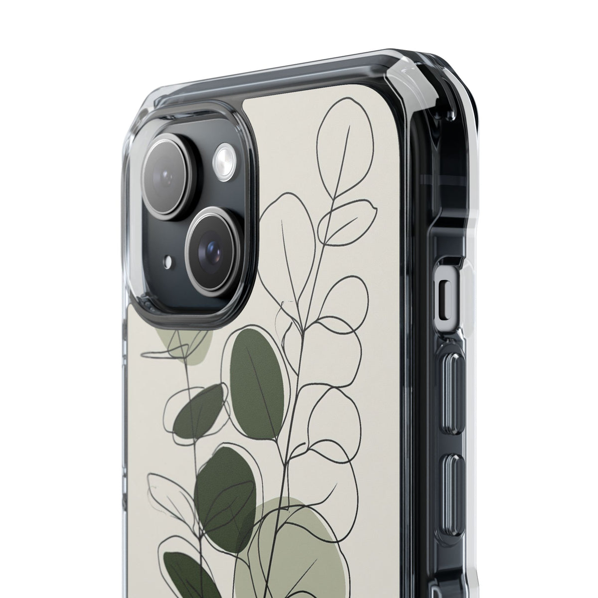 Eucalyptus Foliage Study · Clear Impact Magnetic Phone Case for iPhone · Green