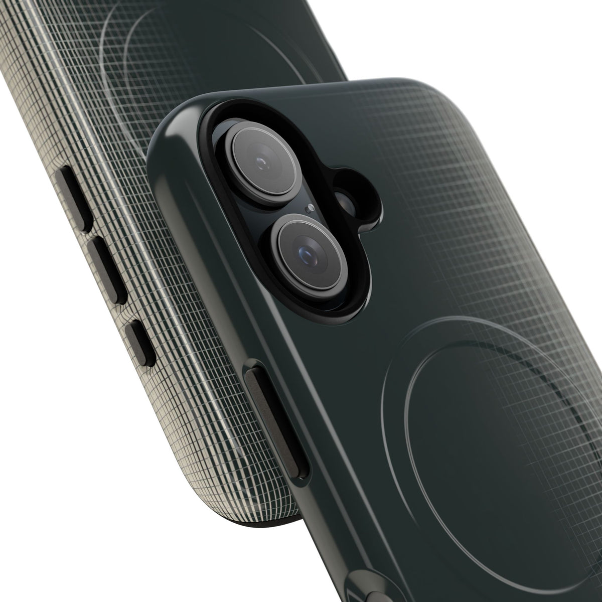 Grey Tough 2.0 Magsafe Phone Case for iPhone - Charcoal Tech Grid
