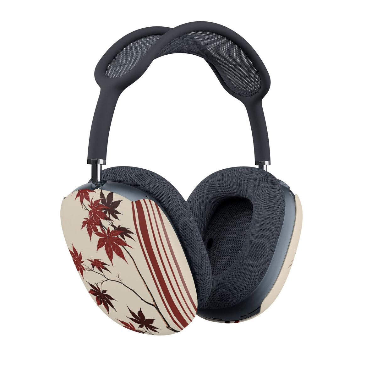 Crimson Maple Branch · Hard Case for AirPods Max · Beige