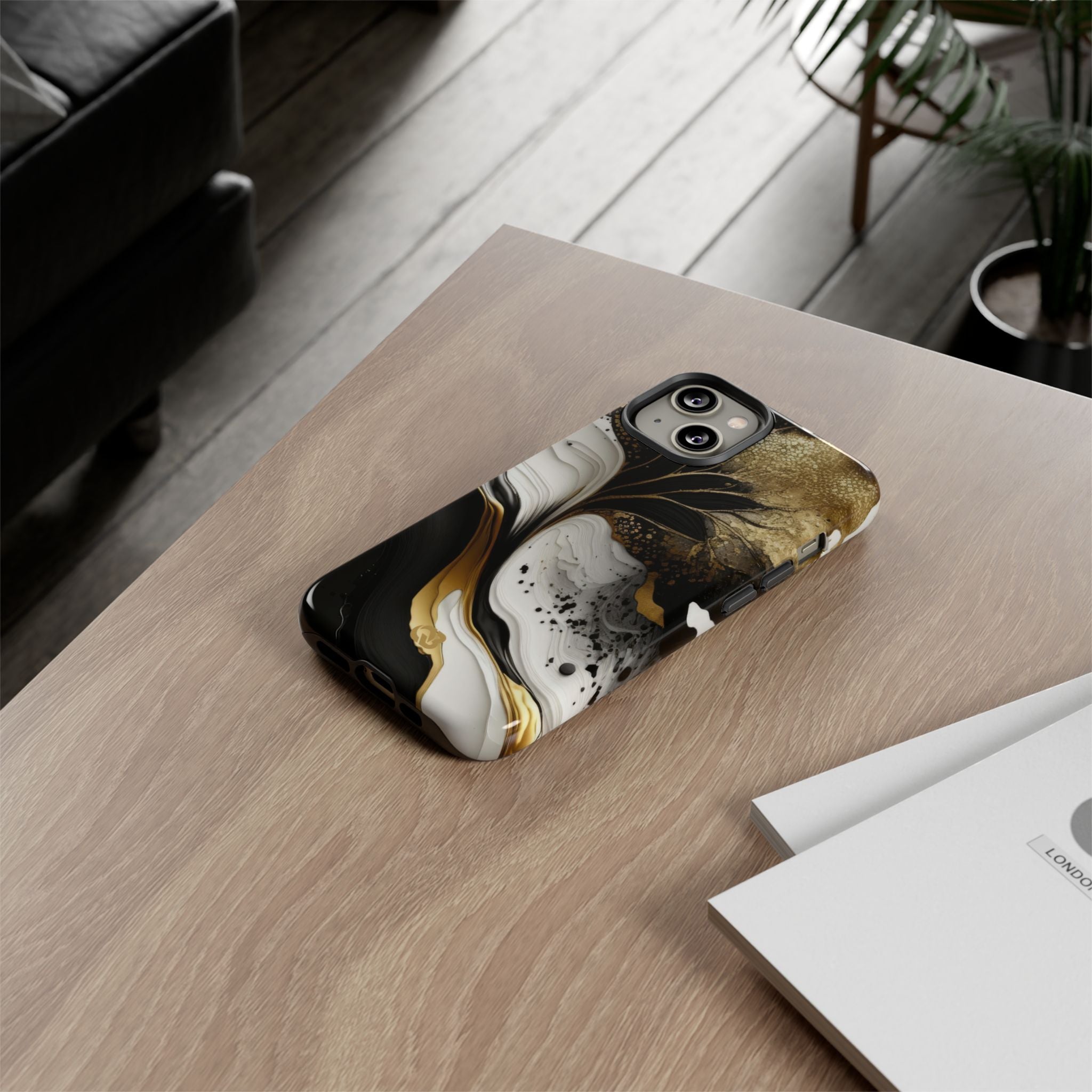 Molten Onyx Gold · Tough Etui na telefon dla iPhone