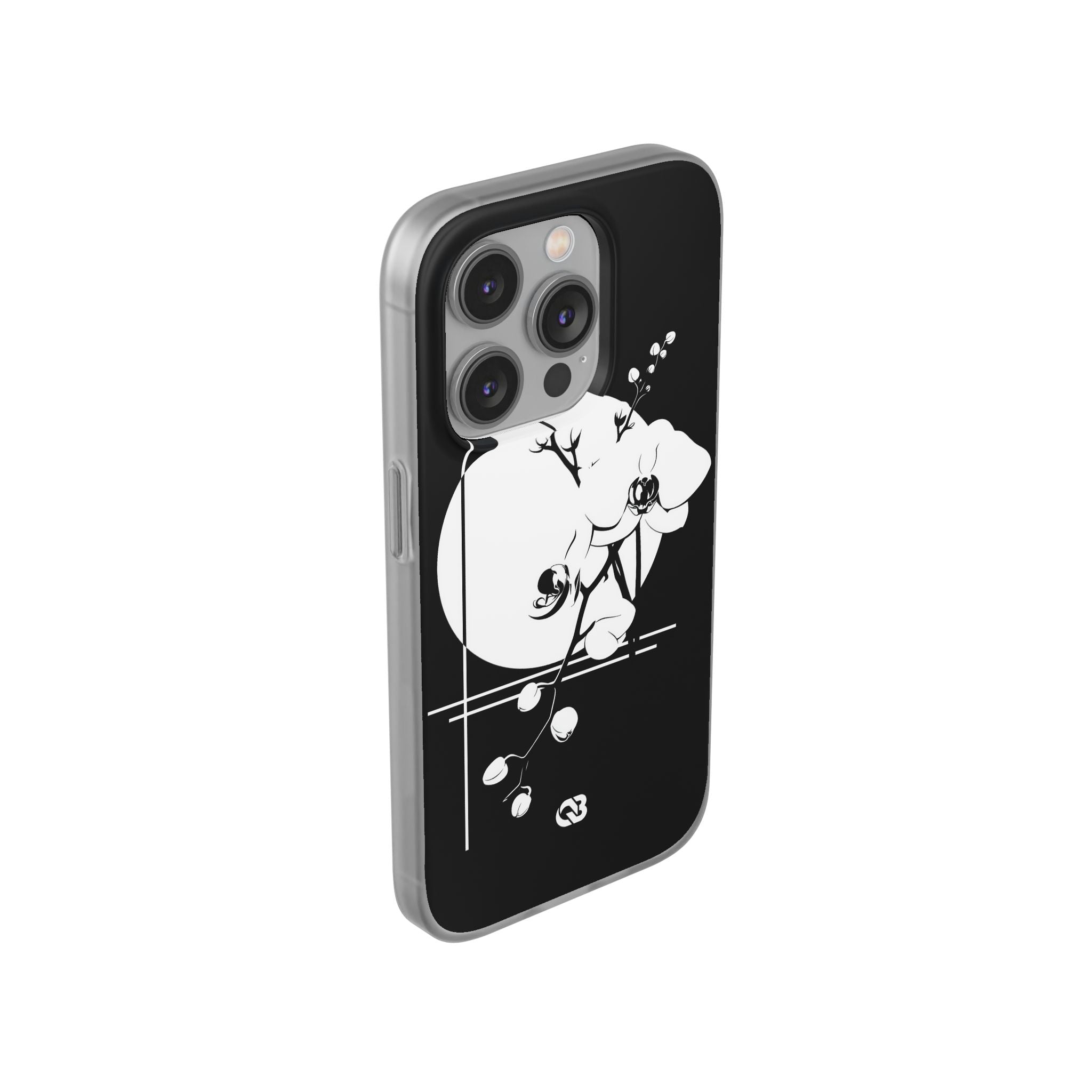 Black Lite Phone Case for iPhone - Lunar Orchid Grid