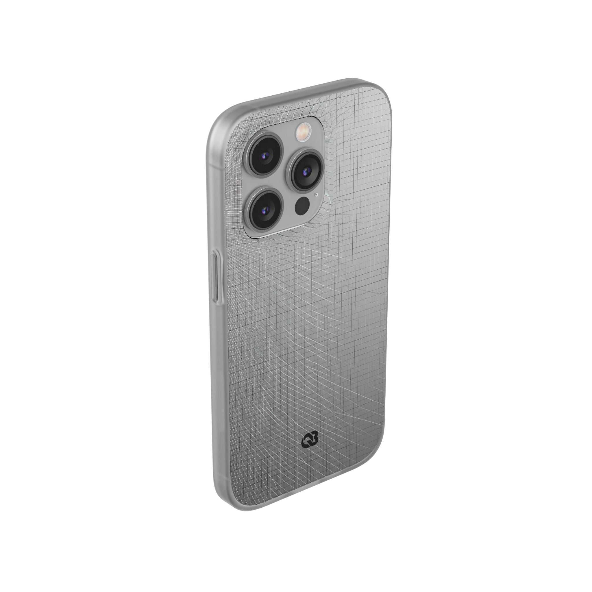 Grey Lite Phone Case for iPhone - Chrome Mesh Warp