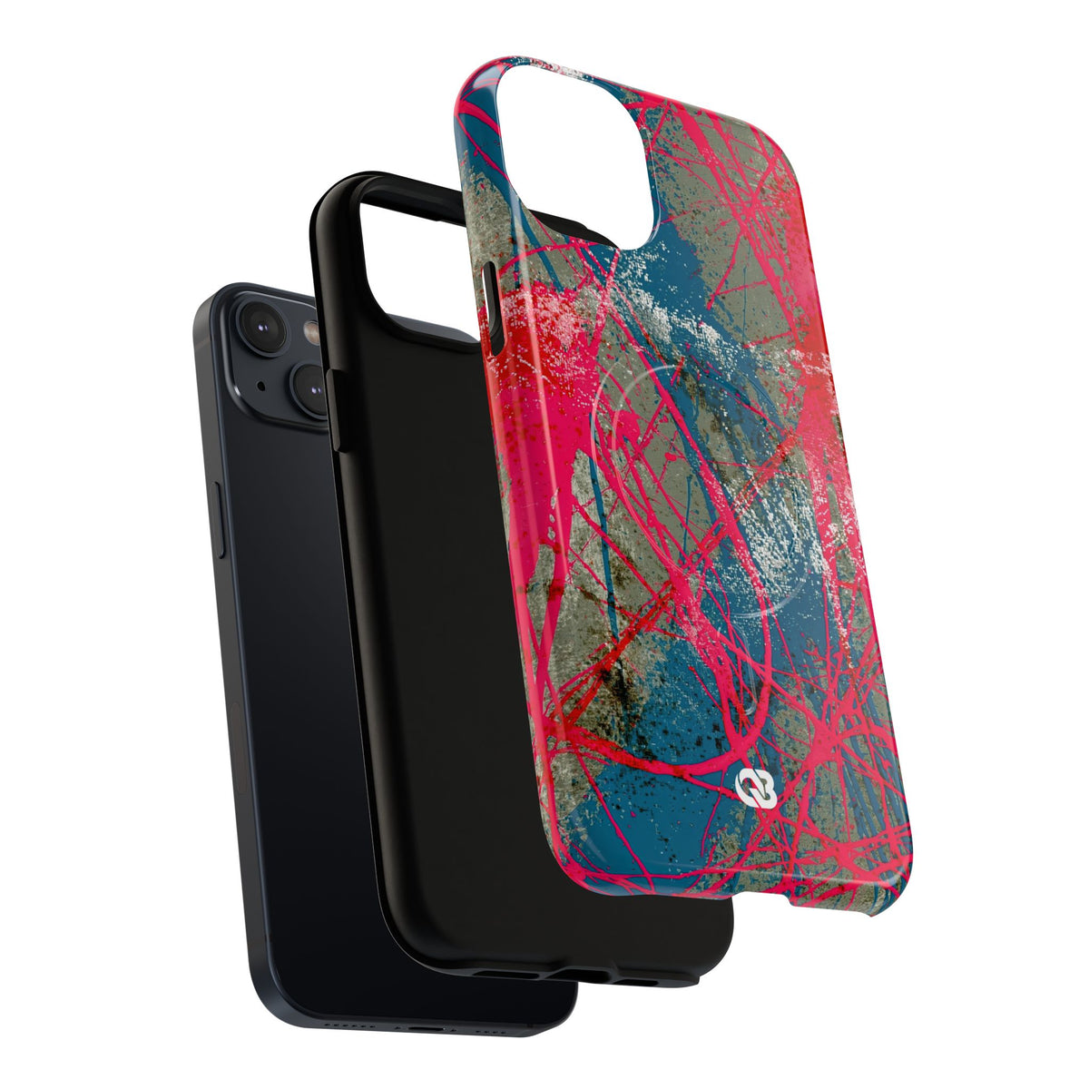 Neon Static Drip · Tough 2.0 Magnetic Phone Case for iPhone · Pink