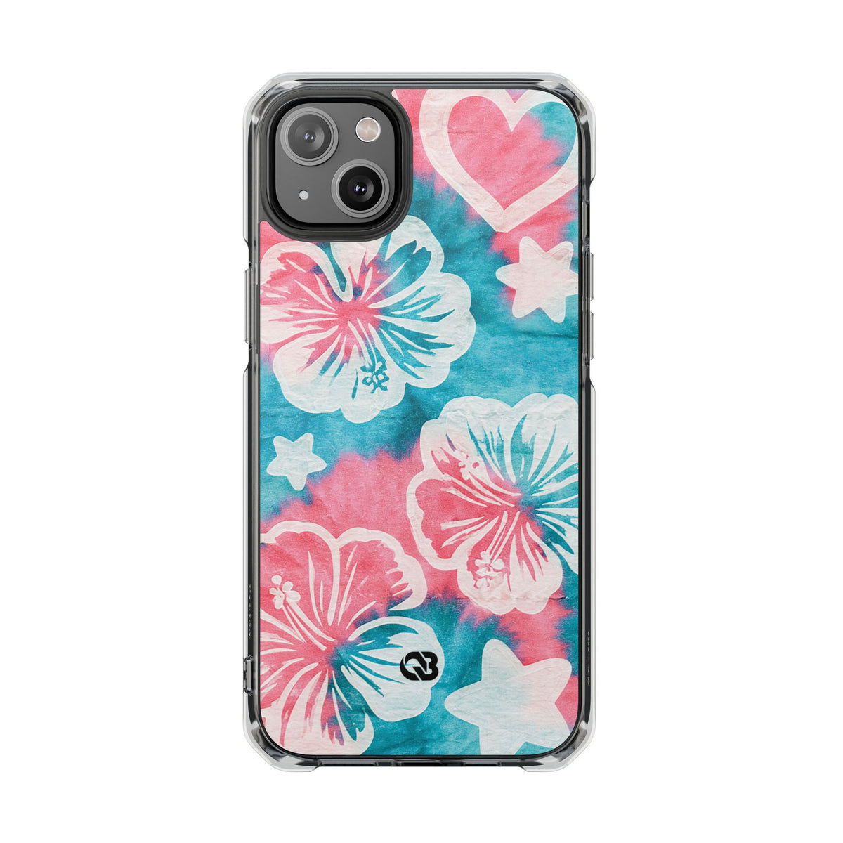 Tropical Hibiscus Bloom · Clear Impact Magnetic Phone Case for iPhone · Teal