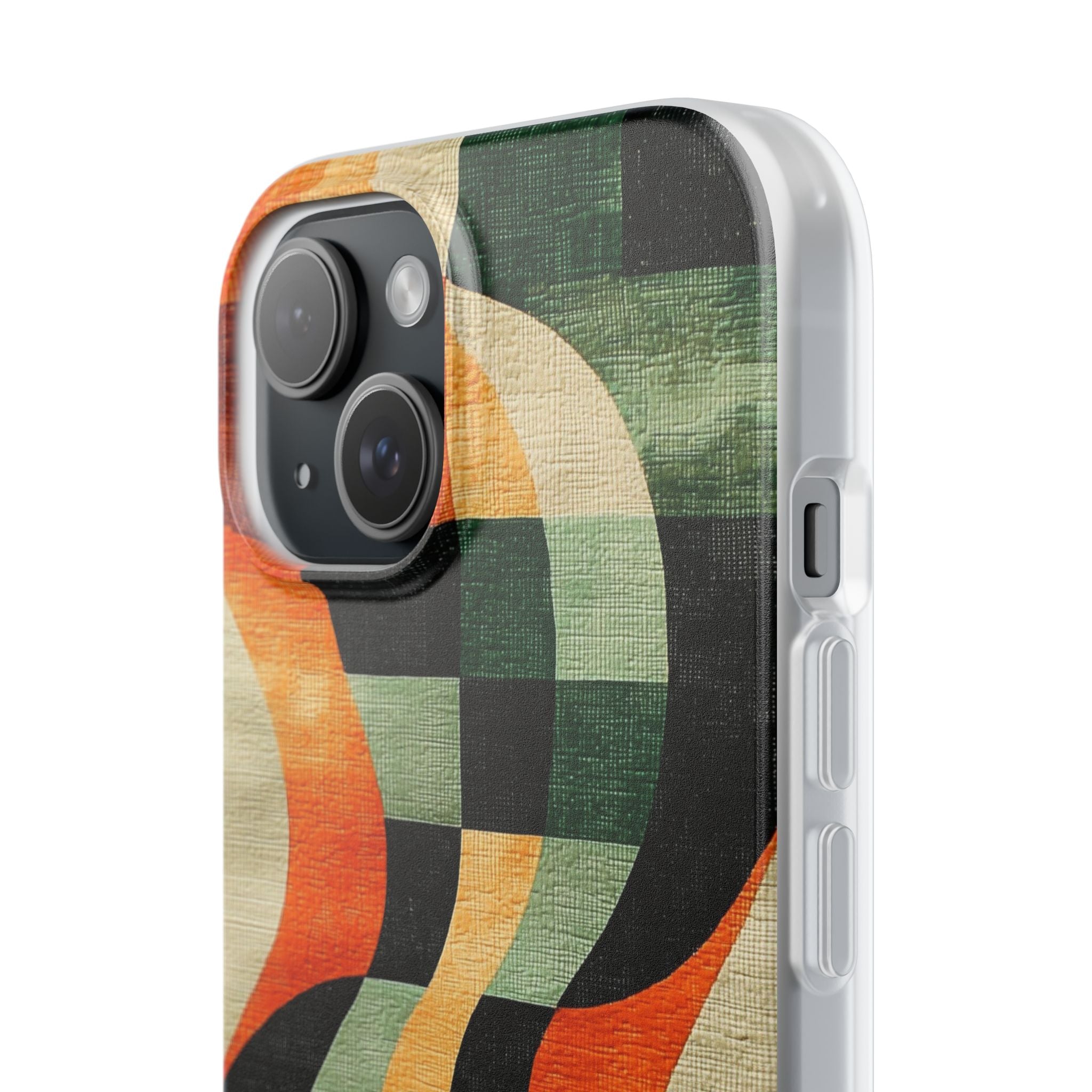 Burnt Orange Curve · Soft Phone Case for iPhone