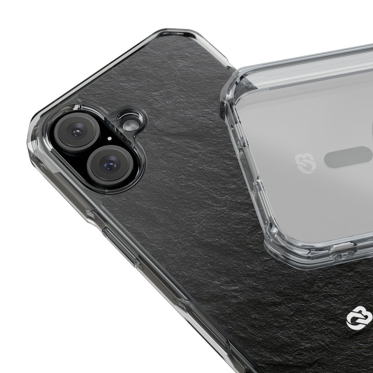 Black Impact MagSafe Phone Case for iPhone - Raw Obsidian Slate