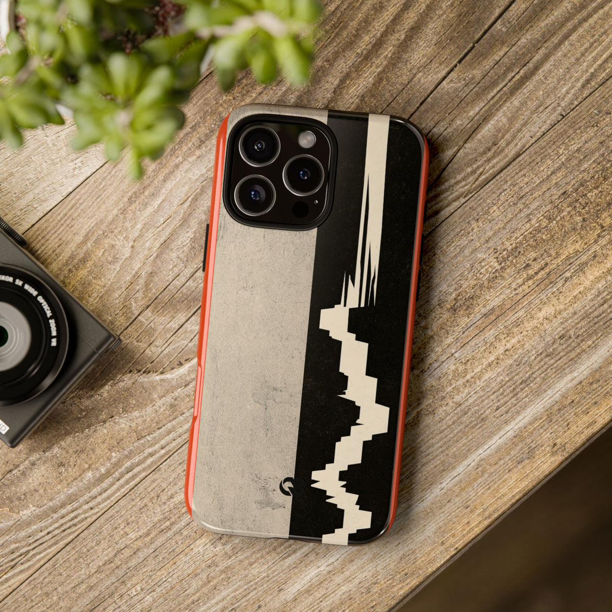 Orange Tough Phone Case for iPhone - Orange Monolith Rift