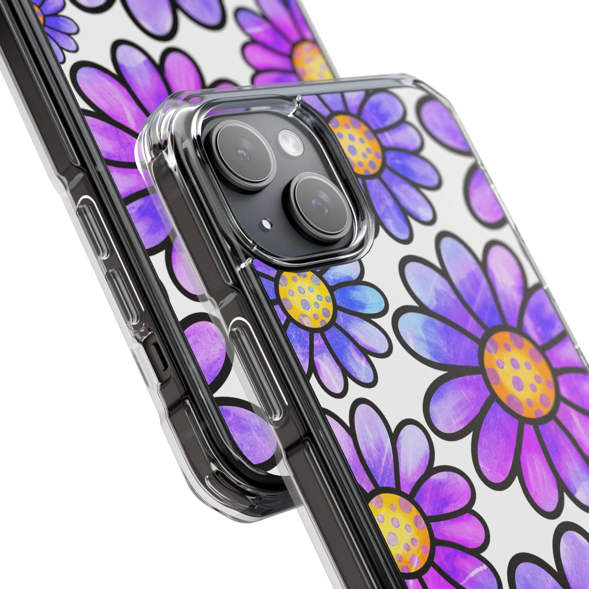 Violet Grunge Bloom · Impact Phone Case for iPhone · Magsafe