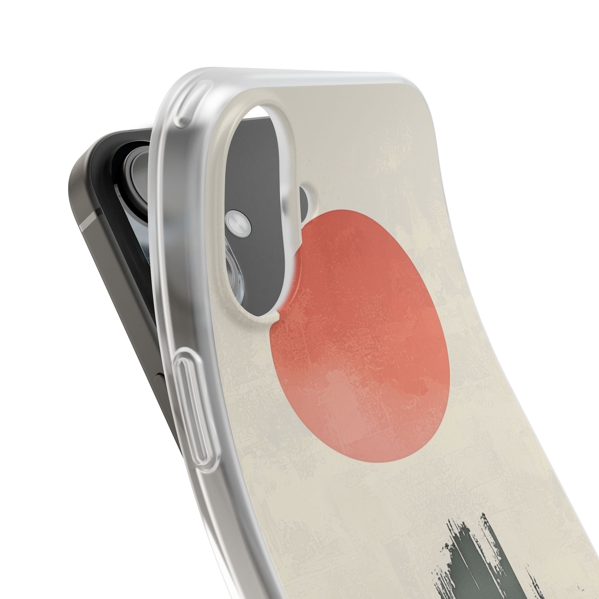 Crimson Sun Strokes · Soft Phone Case for iPhone