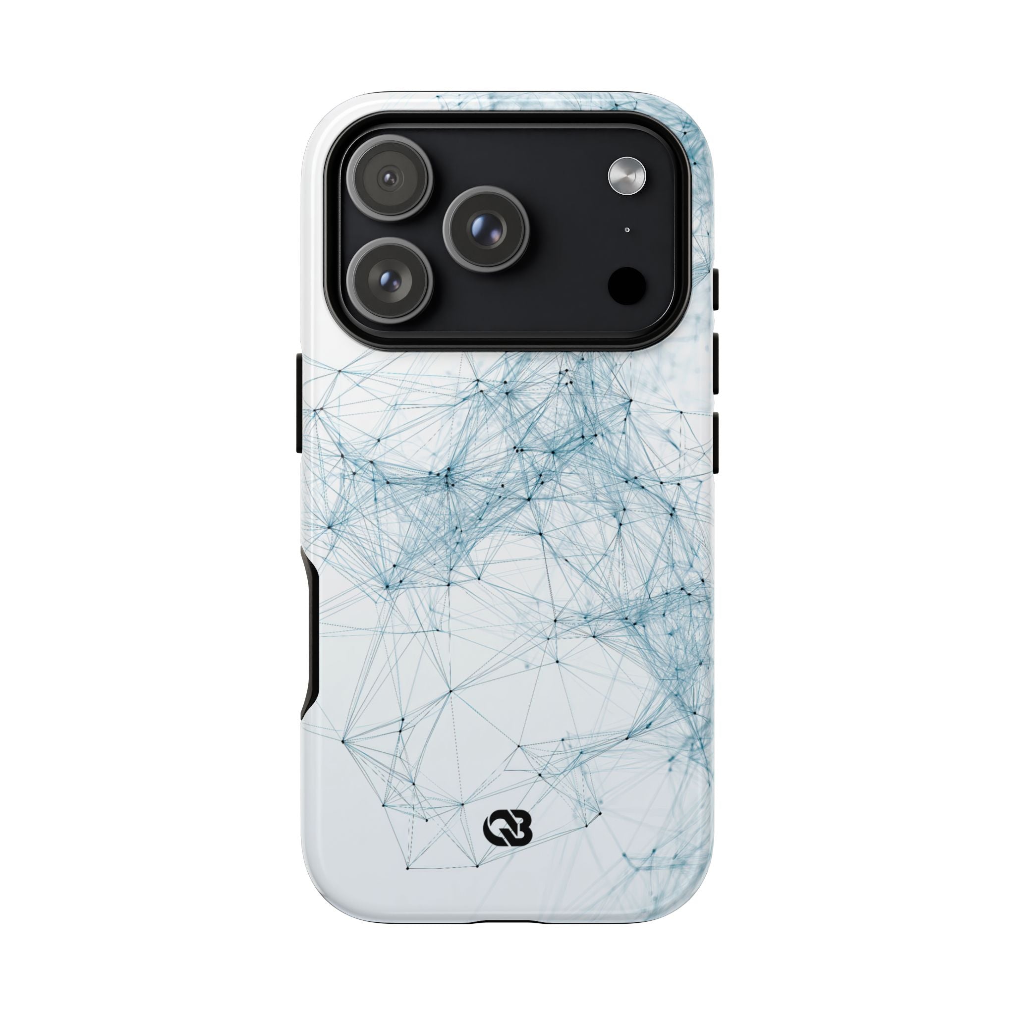 Blue Tough Phone Case for iPhone - Glacial Neural Web