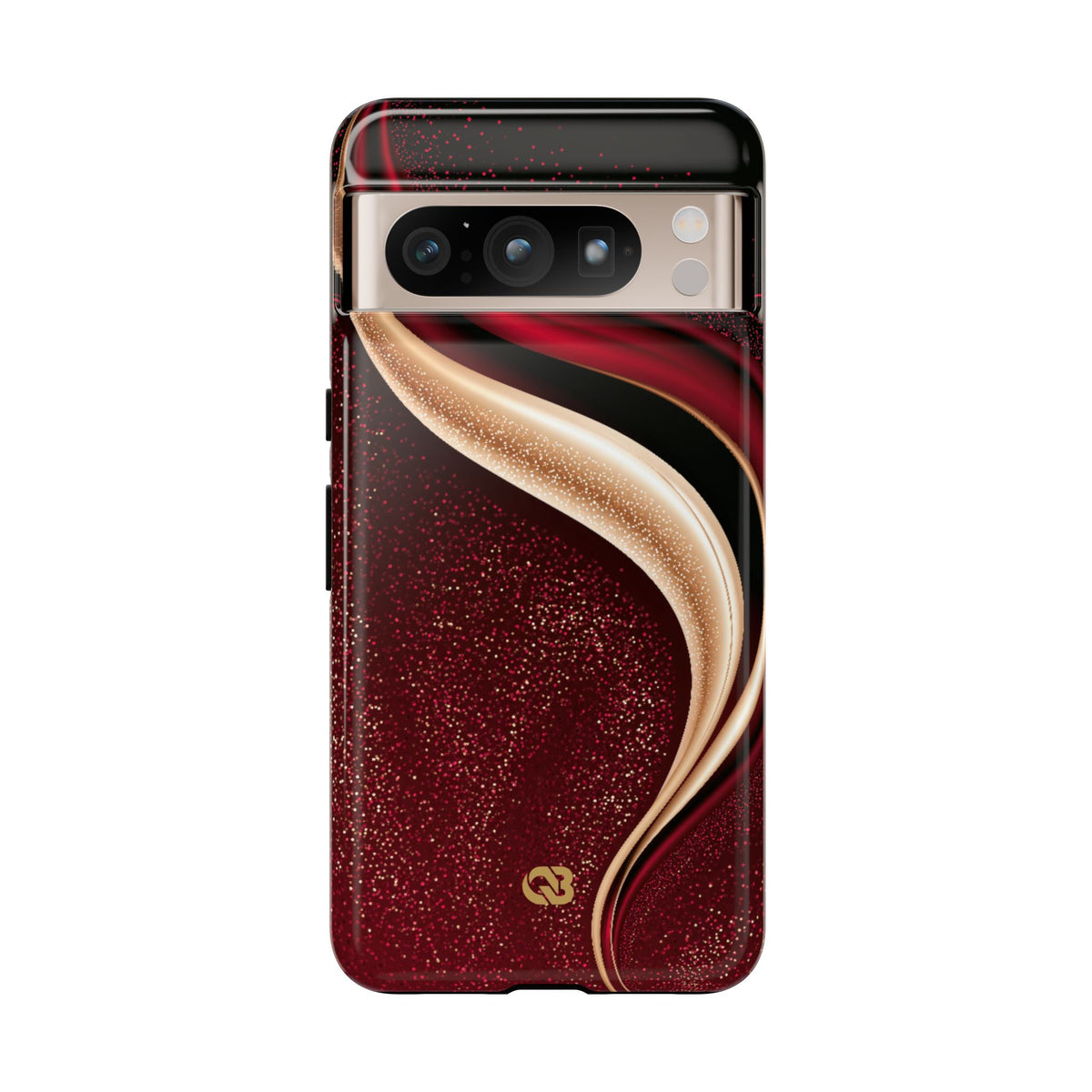 Gilded Crimson Flow · Tough Phone Case for Pixel · Red