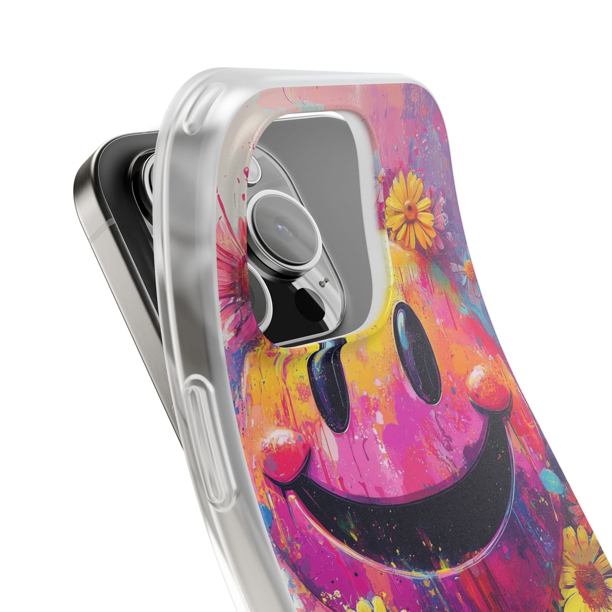 Vivid Grin Graffiti · Soft Phone Case for iPhone