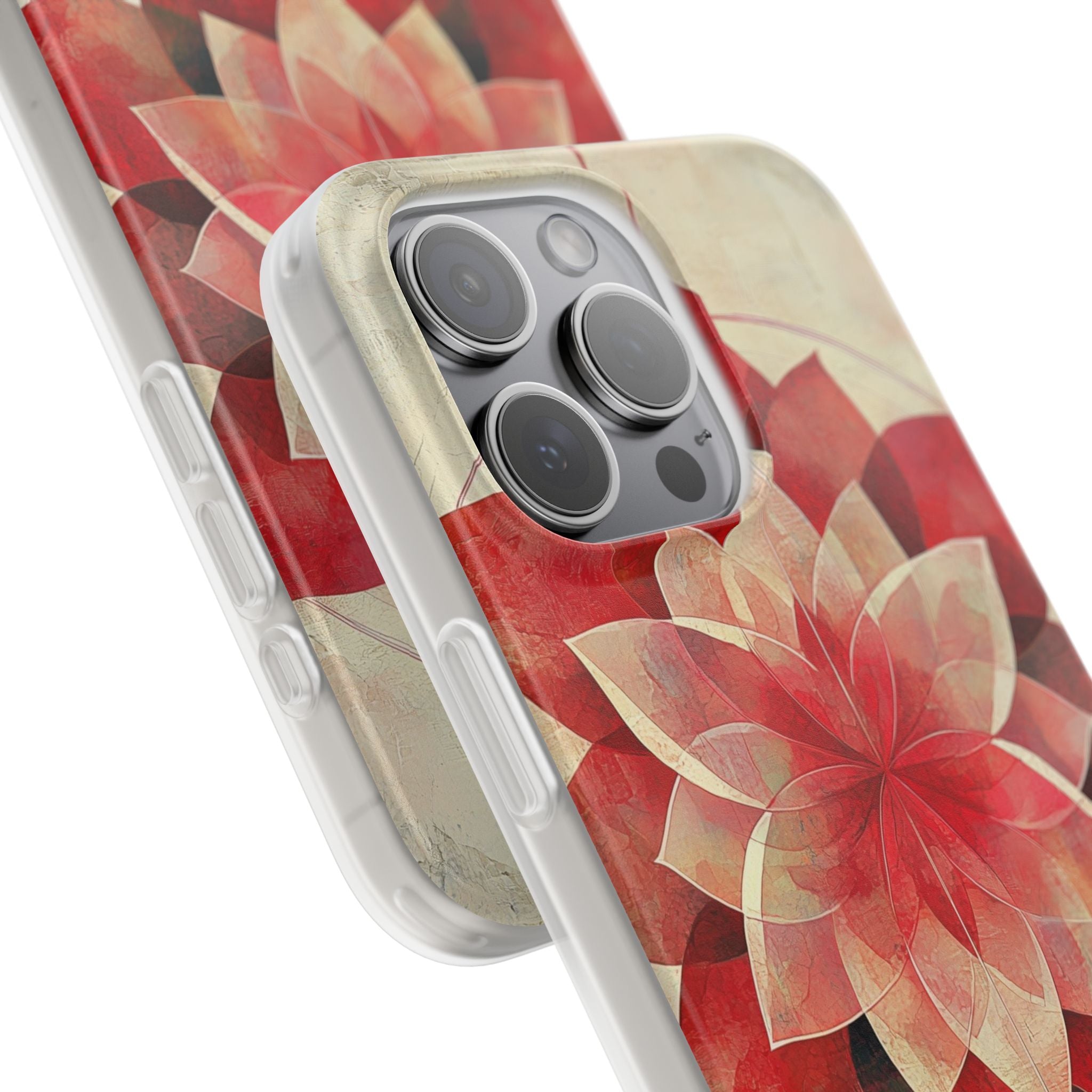 Crimson Bloom iPhone 15 Pro Max Case - Soft
