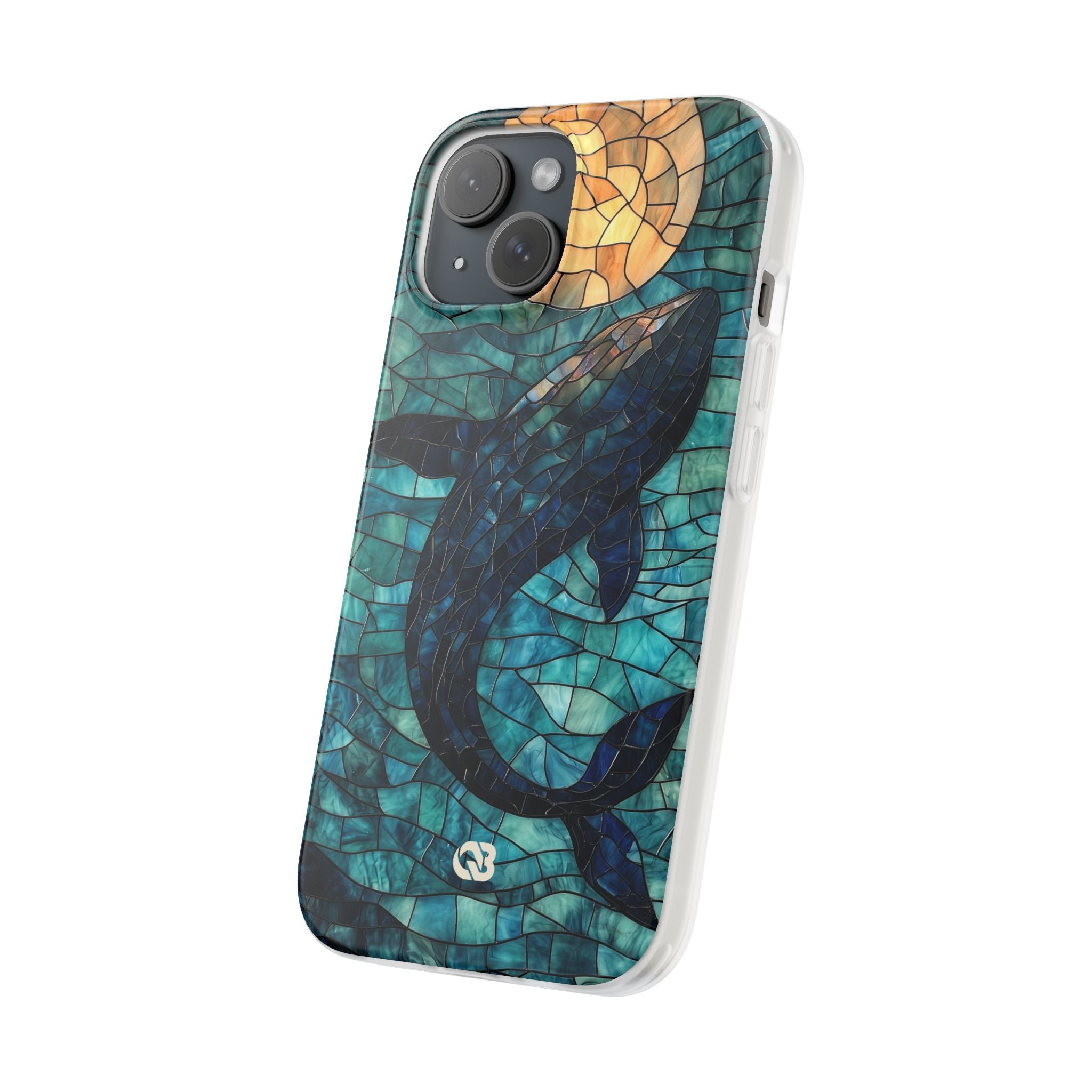Stained Moon Whale · Soft Telefoncover for iPhone