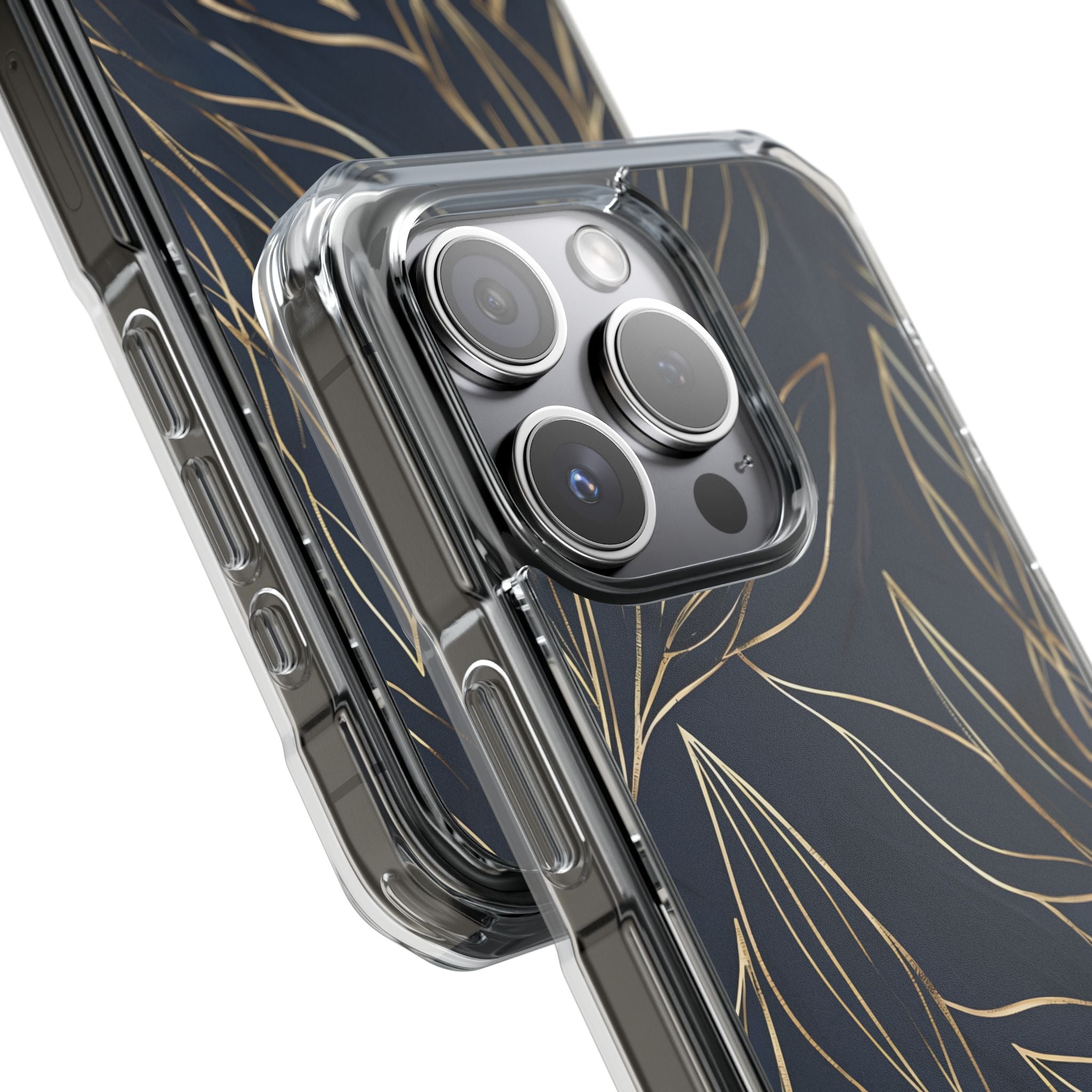 Gilded Navy Foliage · Impact Custodia per iPhone · Magsafe