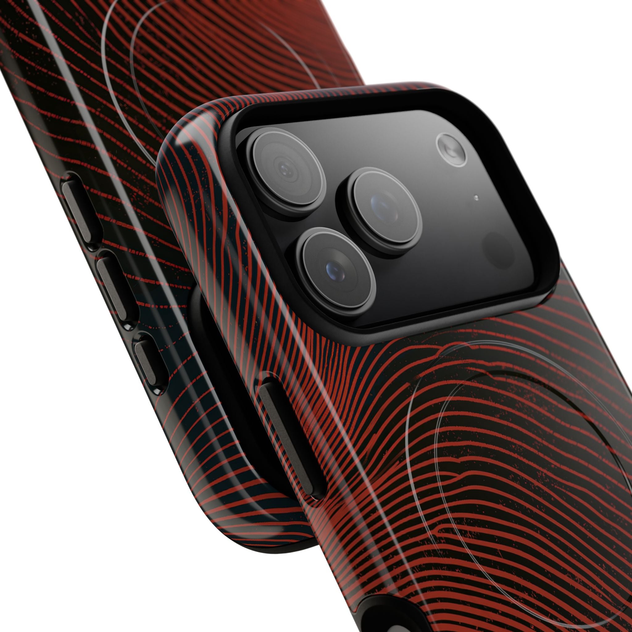Red Tough 2.0 Magsafe Phone Case for iPhone - Terracotta Nerve Map