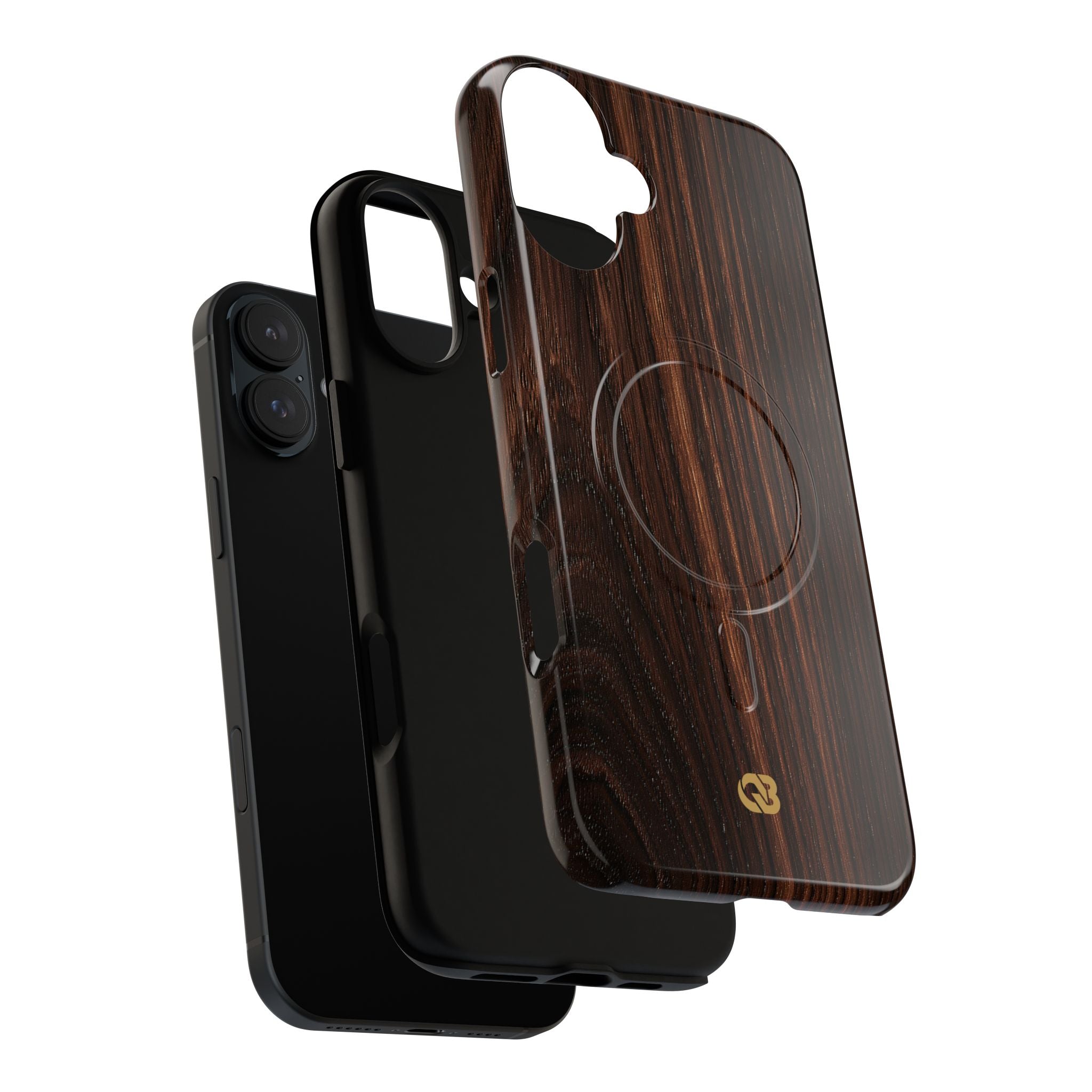 Brown Tough 2.0 Magsafe Phone Case for iPhone - Burnished Mahogany Grain