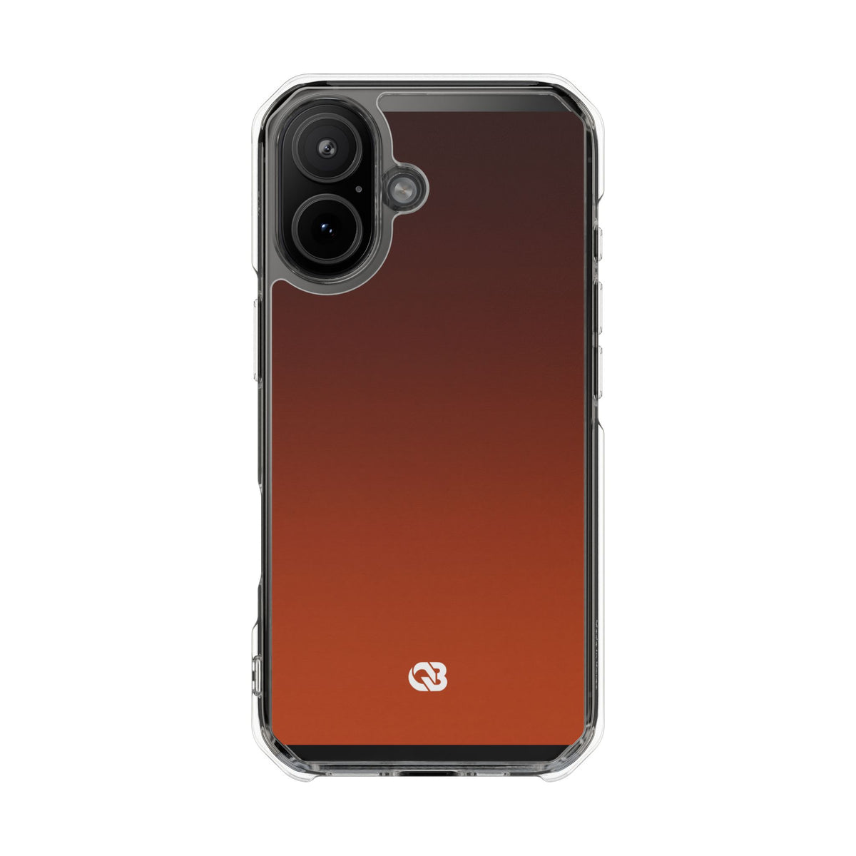 Burnt Amber Spectrum · Clear Impact Magnetic Phone Case for iPhone · Orange