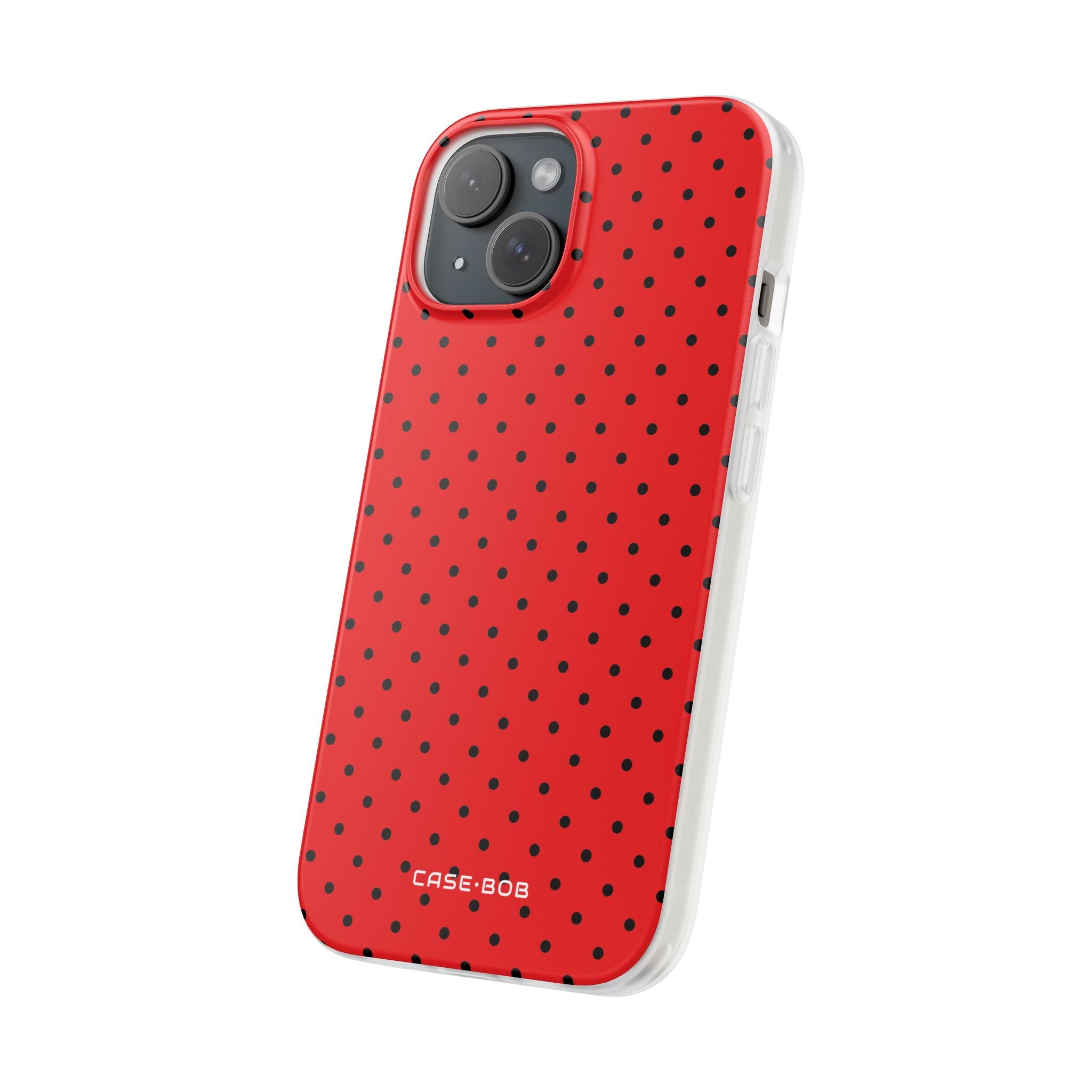 Crimson Dot Matrix iPhone 15 -pehmustekotelo