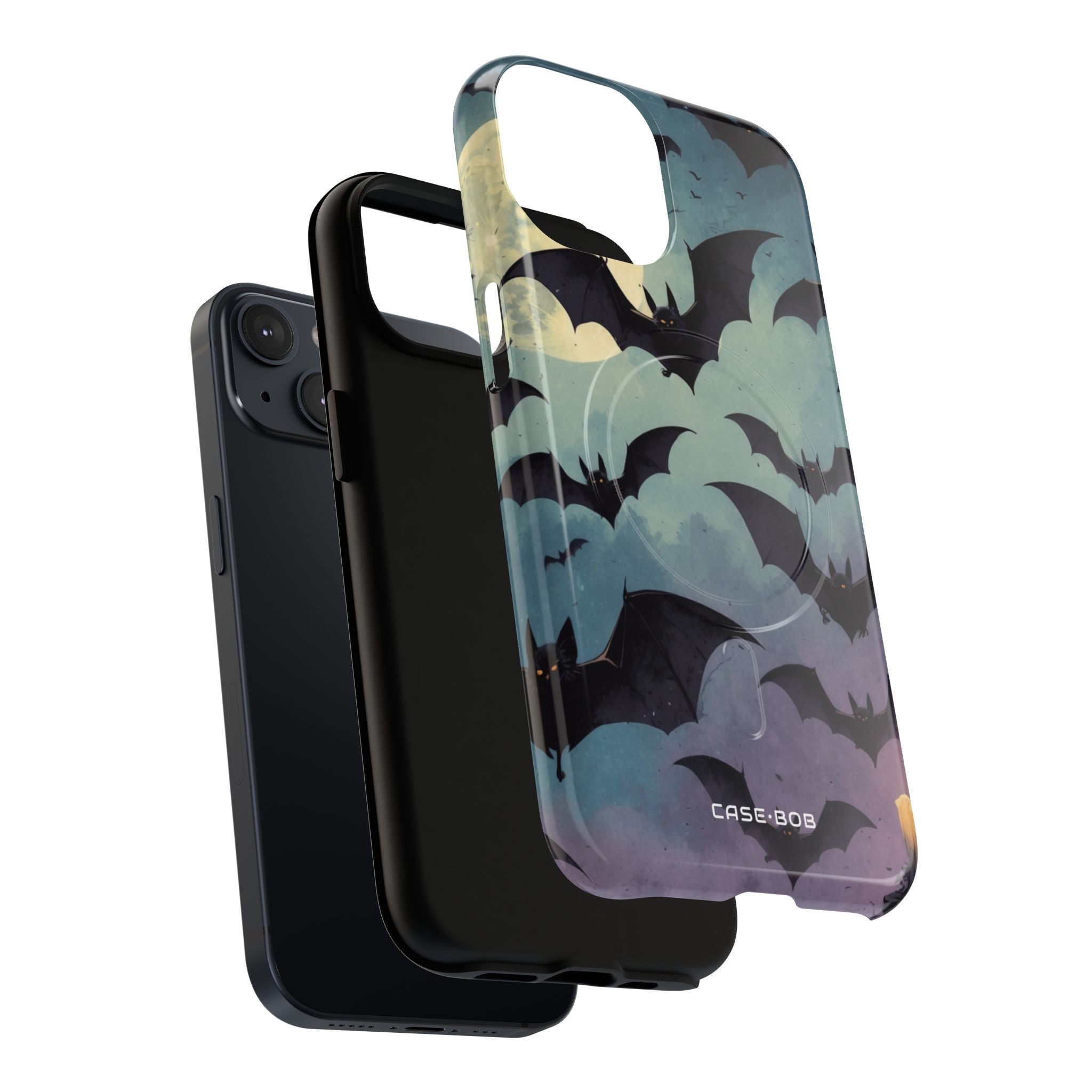 Glowing Bat Swarm iPhone 14 Case - Tough+