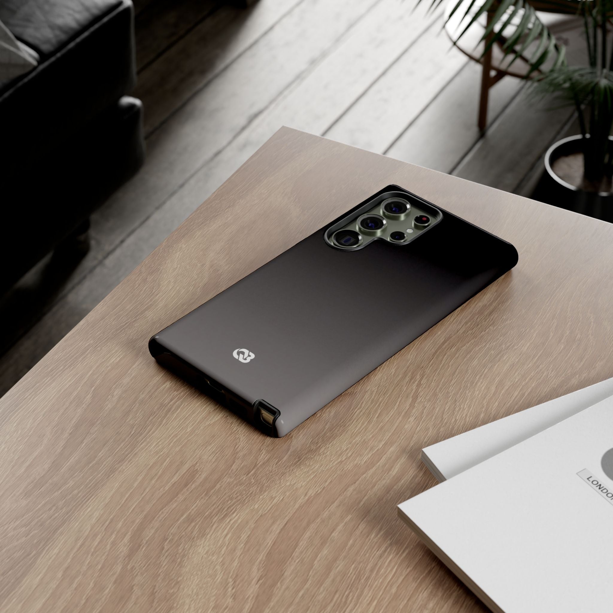 Grey Tough Phone Case for Samsung - Obsidian Ash Fade