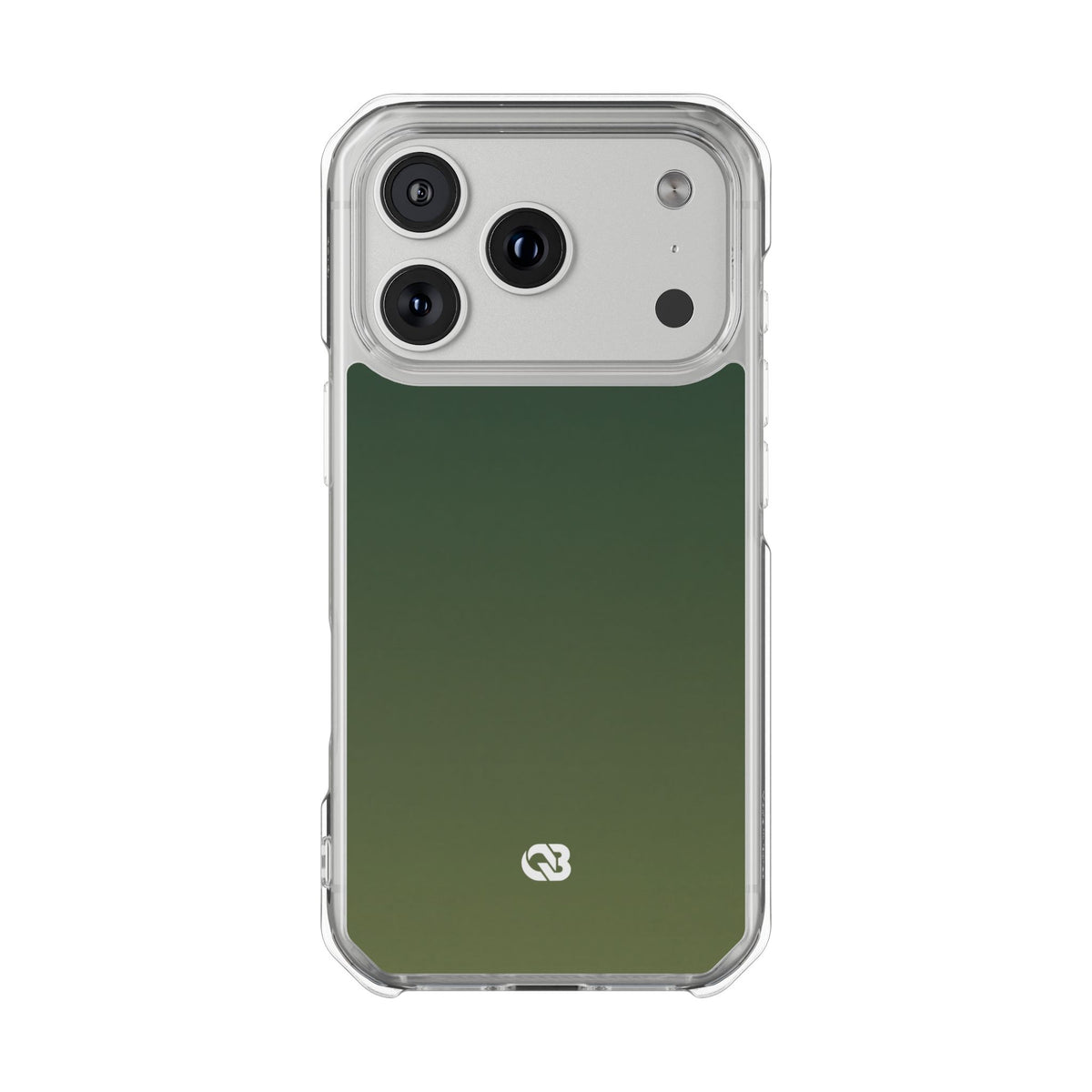Evergreen Gradient · Clear Impact Magnetic Phone Case for iPhone · Green