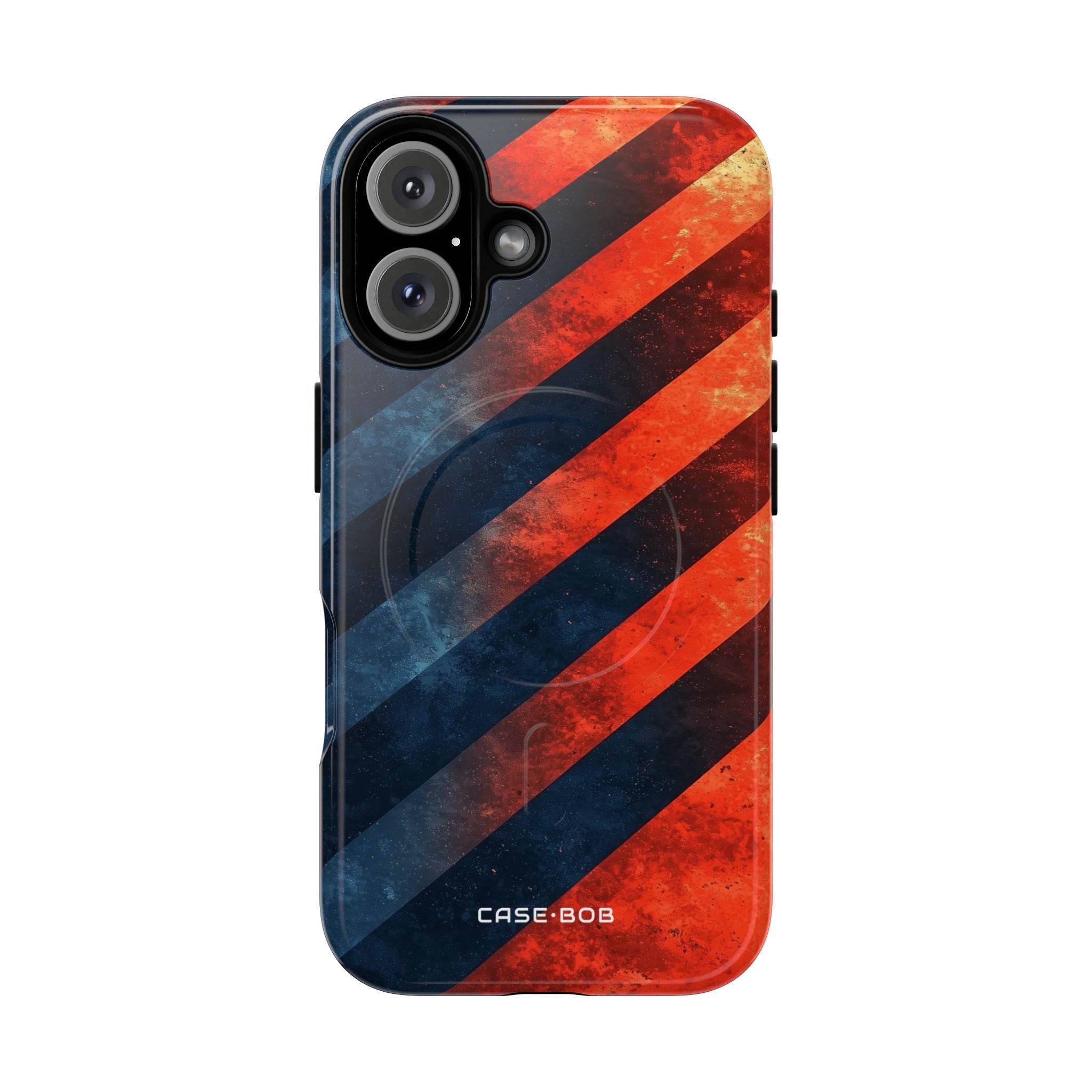 Diagonal Stripes Blaze iPhone 16 Case - Tough+