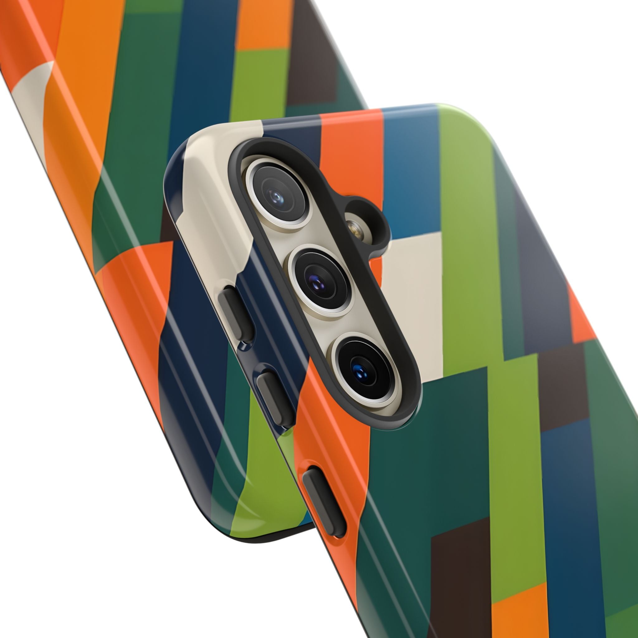 Angled Retro Mosaic · Tough Handyhülle für Samsung