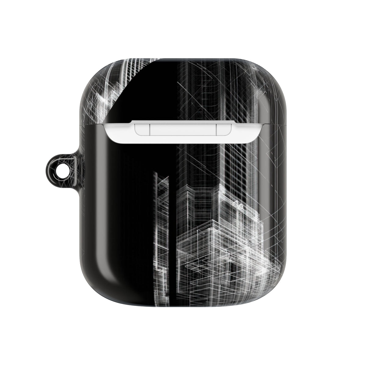 Metropolis Wireframe · Hard Case for AirPods & AirPods Pro · Black